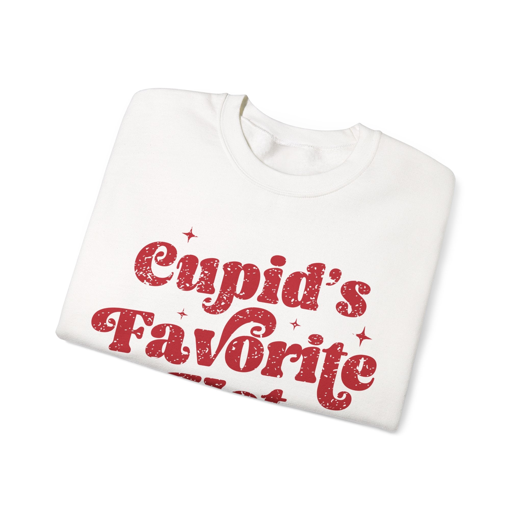 Cupid’s Favourite Hot Mess Valentines Sweatshirt – Funny Valentine’s Day Crewneck Sweatshirt