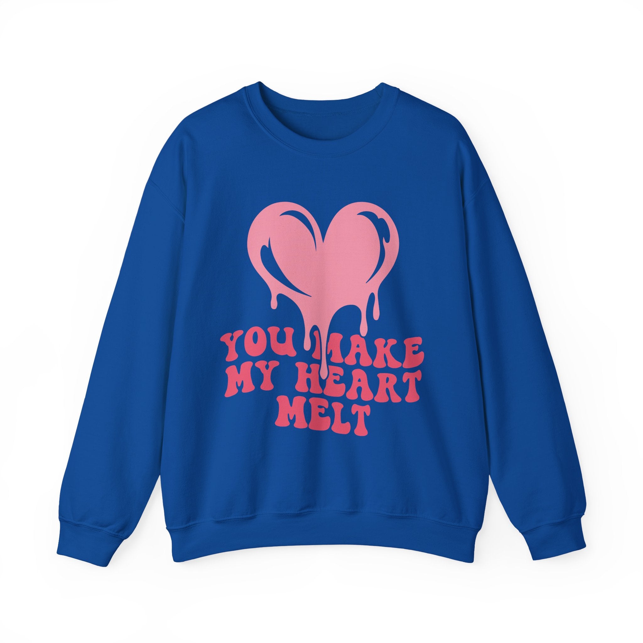 You Make My Heart Melt Valentines Sweatshirt – Cute Romantic Valentine’s Day Crewneck Sweatshirt
