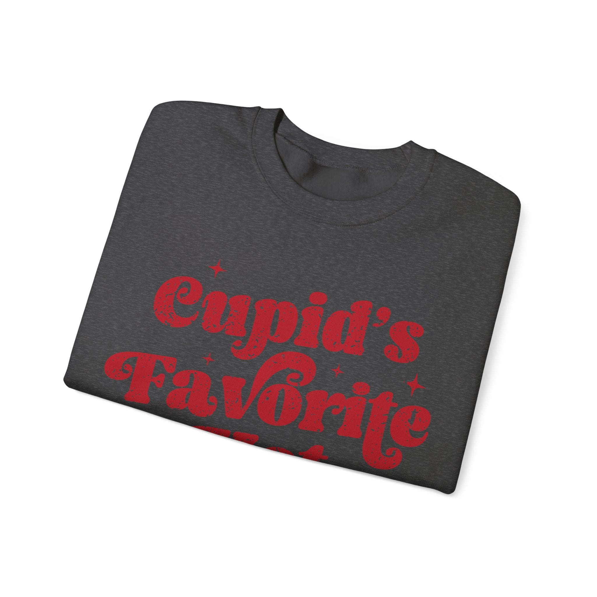 Cupid’s Favourite Hot Mess Valentines Sweatshirt – Funny Valentine’s Day Crewneck Sweatshirt