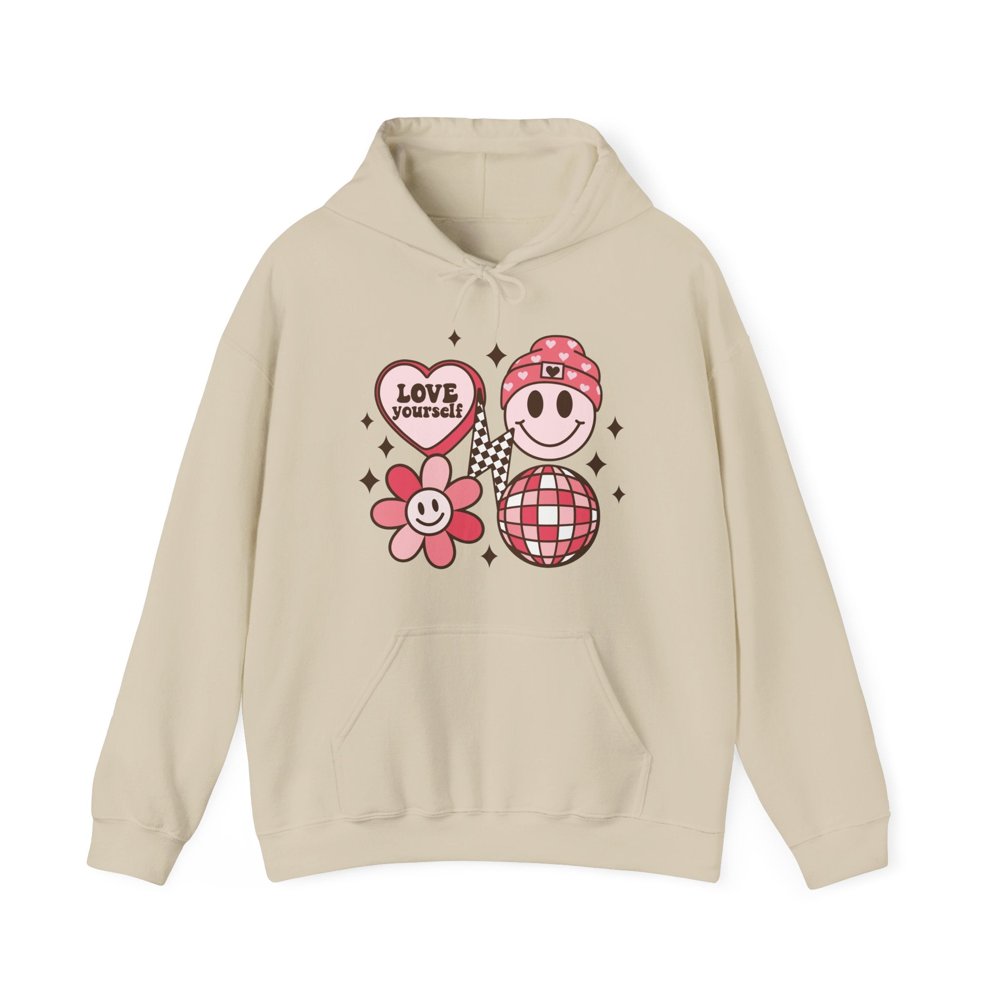 Retro Groovy Valentines Hoodie – Cozy Valentine’s Day Hoodie