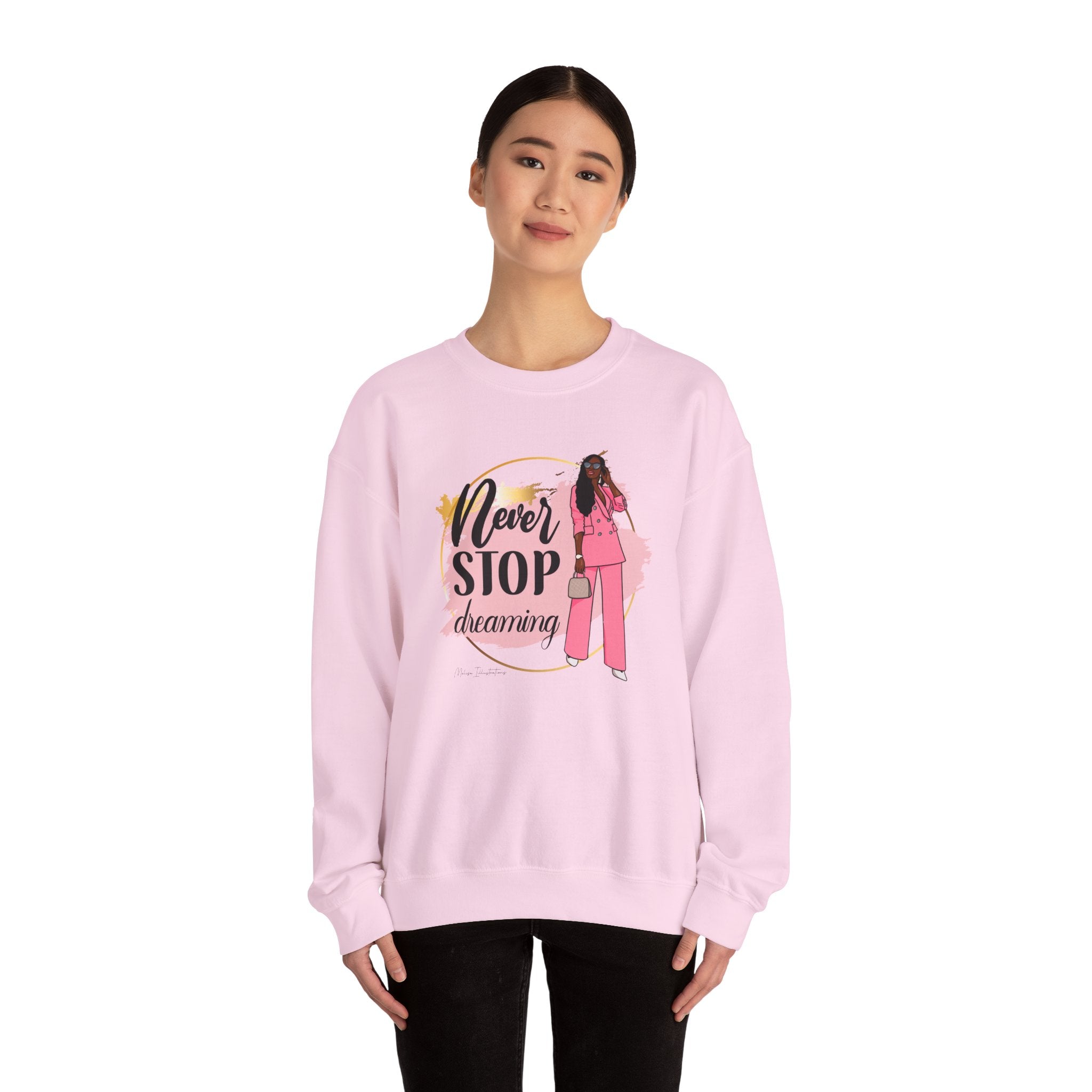 Never Stop Dreaming Sweatshirt | Crewneck | Motivational Apparel | Inspirational Gift | Cozy Fashion Statement | Ideal for