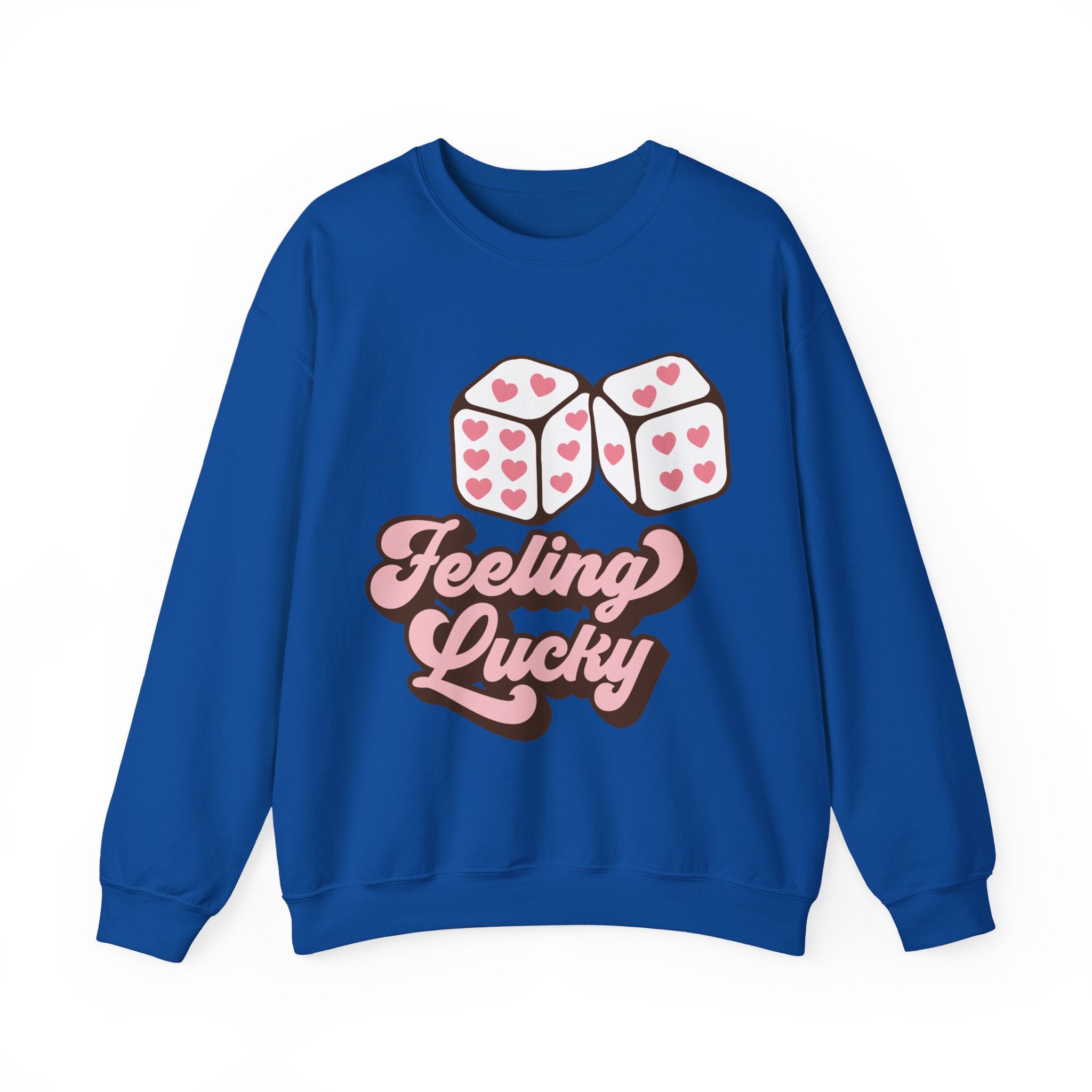 Feeling Lucky Valentines Sweatshirt – Cozy Valentine’s Day Crewneck Sweatshirt
