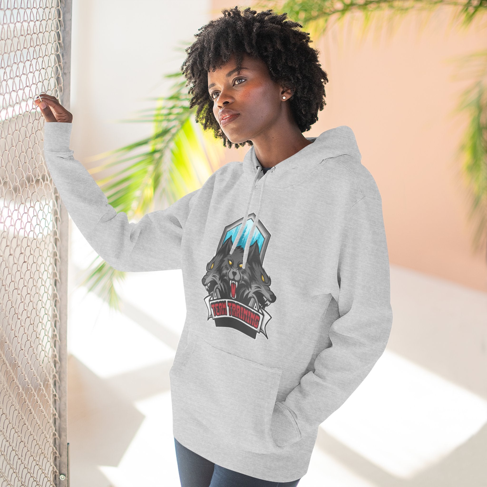 Fleece Hoodie with Three Wolf Panels, Cozy Graphic Sweatshirt, Winter Layer, Gift for Animal Lovers, Wildlife Apparel