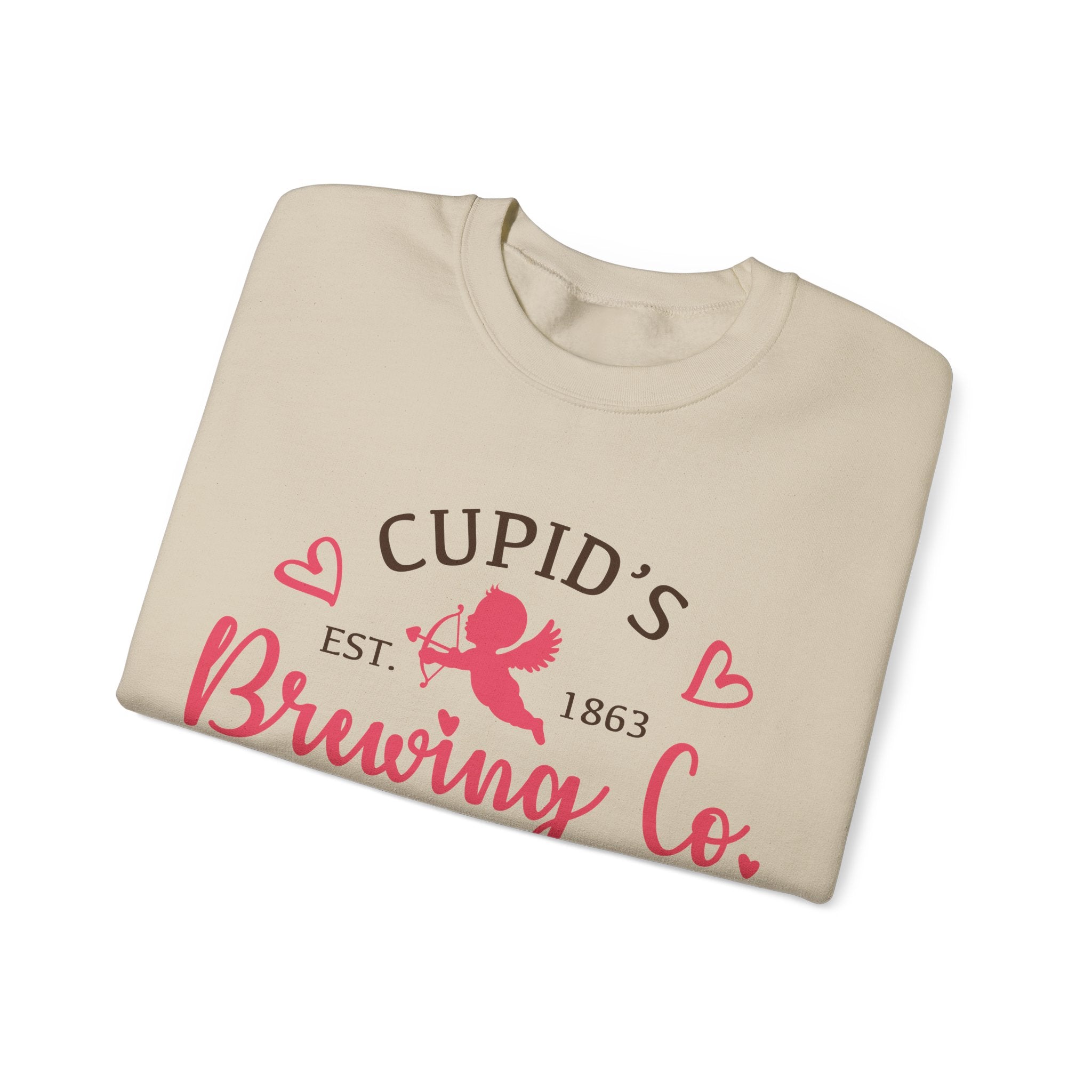 Cupid’s Brewing Co. Valentines Sweatshirt – Funny Valentine’s Day Crewneck Sweatshirt
