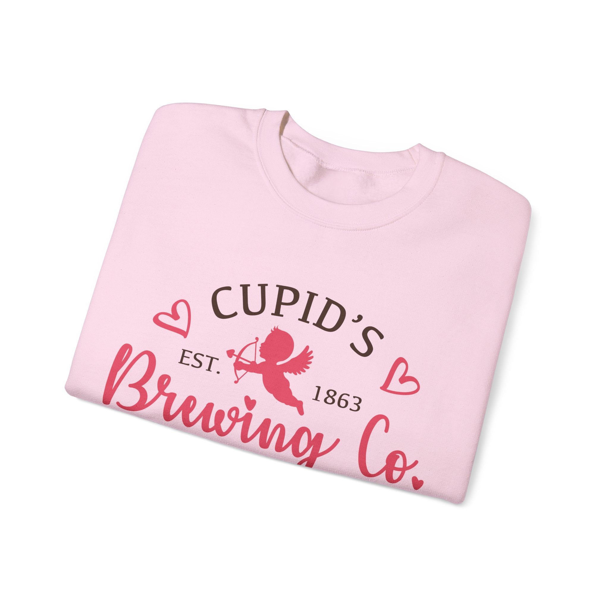 Cupid’s Brewing Co. Valentines Sweatshirt – Funny Valentine’s Day Crewneck Sweatshirt