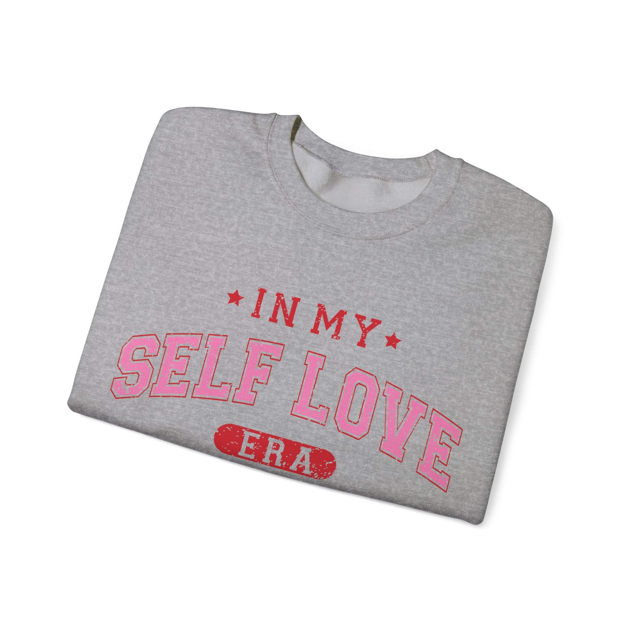 In My Self Love Era Valentines Sweatshirt – Cozy Retro Valentine’s Day Crewneck Sweatshirt