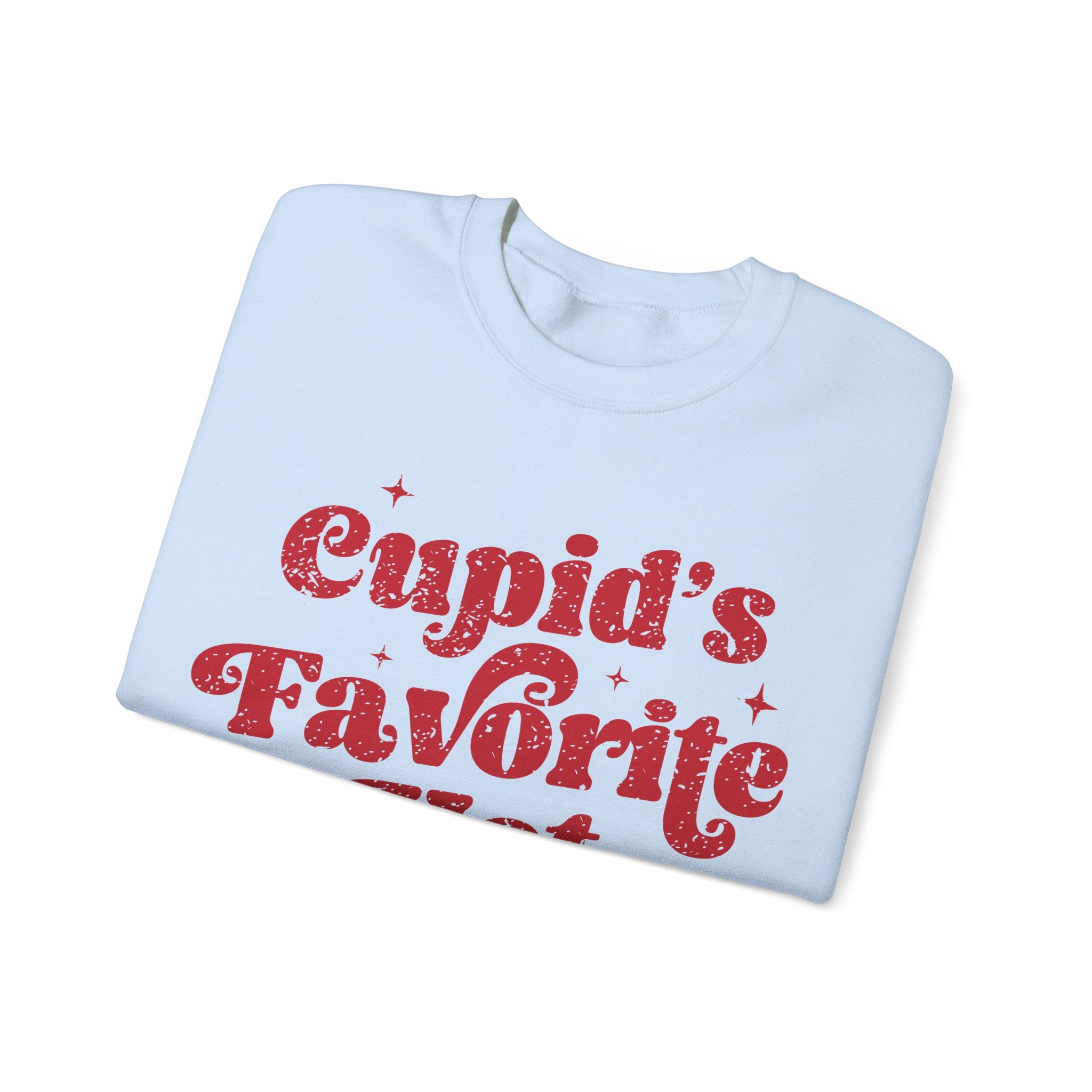 Cupid’s Favourite Hot Mess Valentines Sweatshirt – Funny Valentine’s Day Crewneck Sweatshirt