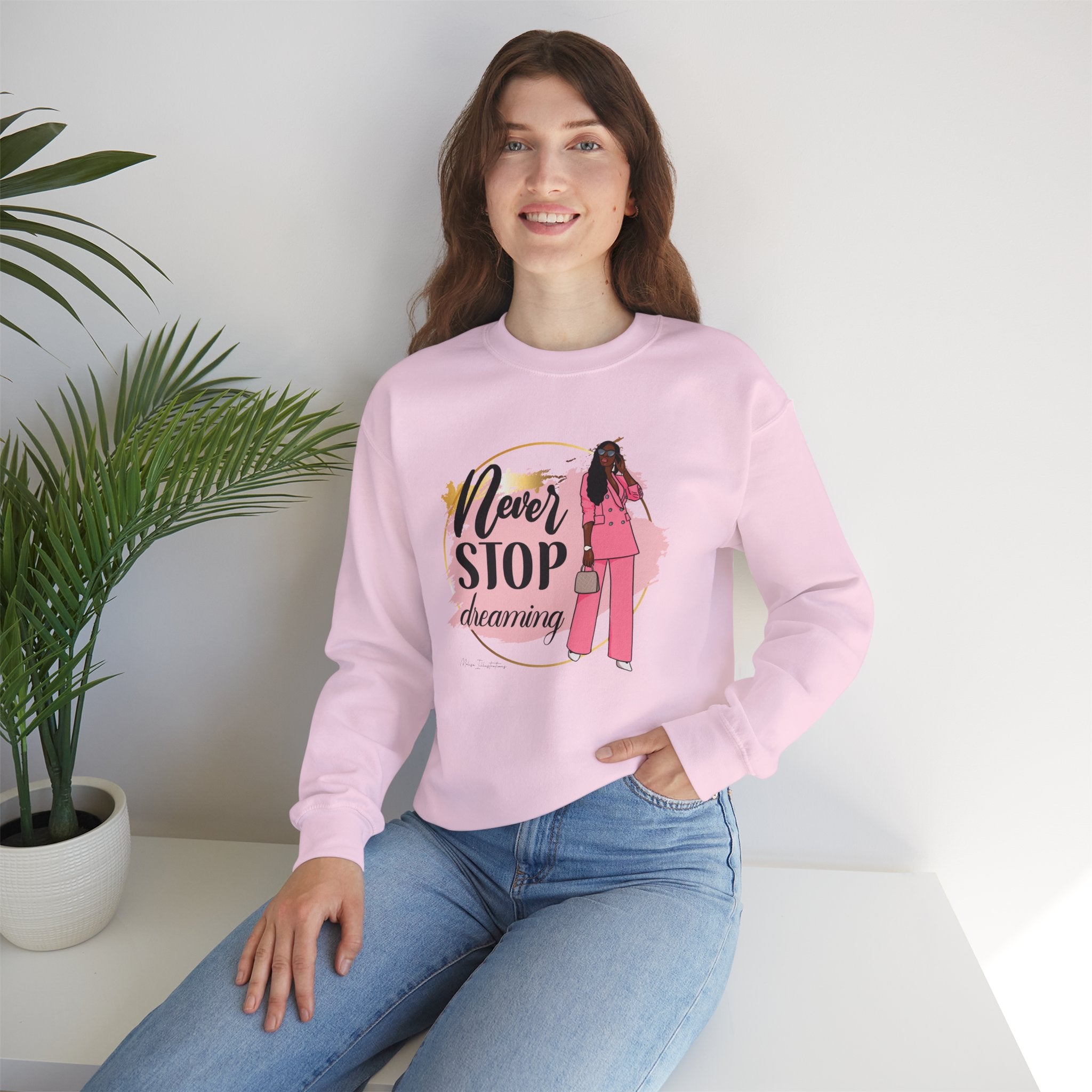 Never Stop Dreaming Sweatshirt | Crewneck | Motivational Apparel | Inspirational Gift | Cozy Fashion Statement | Ideal for