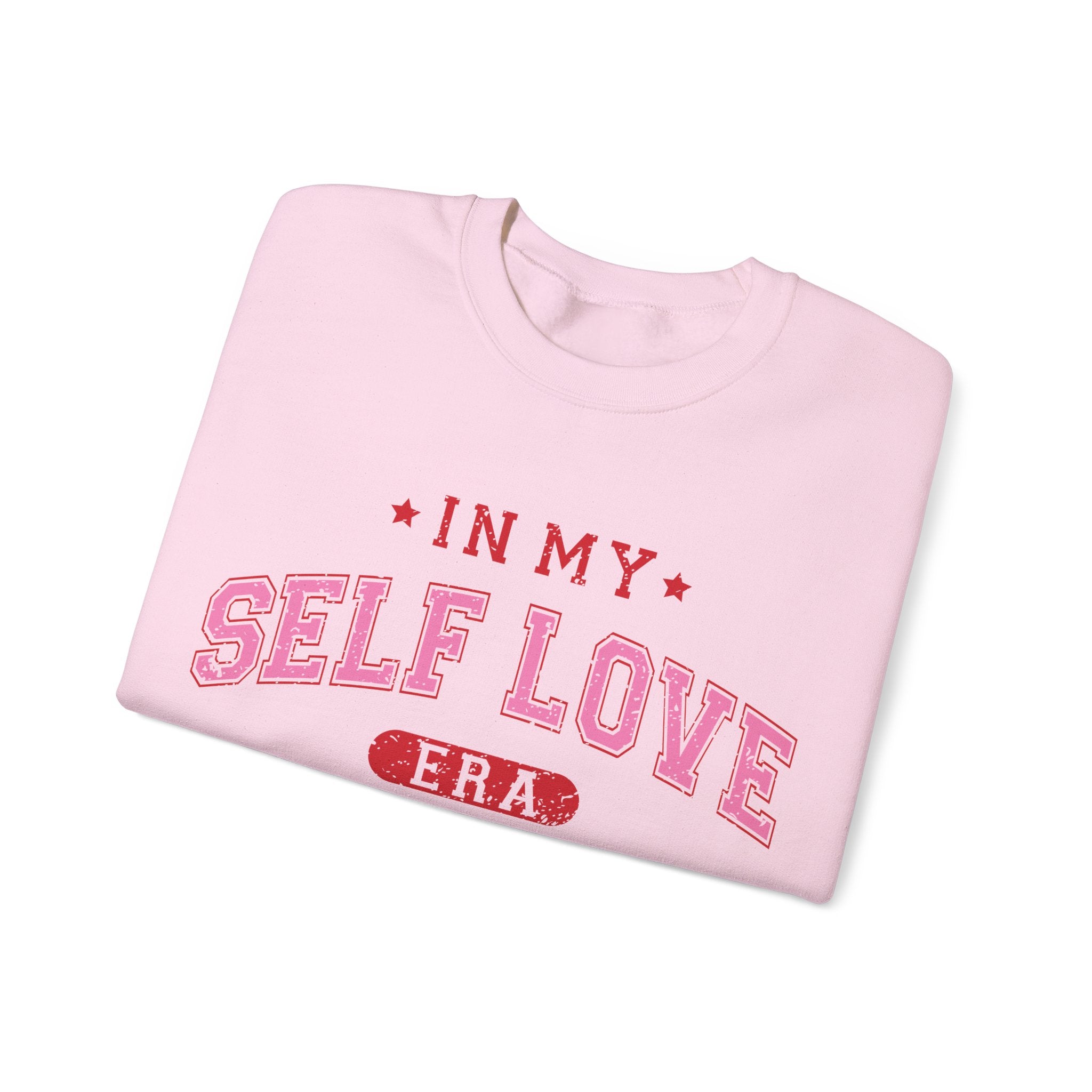 In My Self Love Era Valentines Sweatshirt – Cozy Retro Valentine’s Day Crewneck Sweatshirt