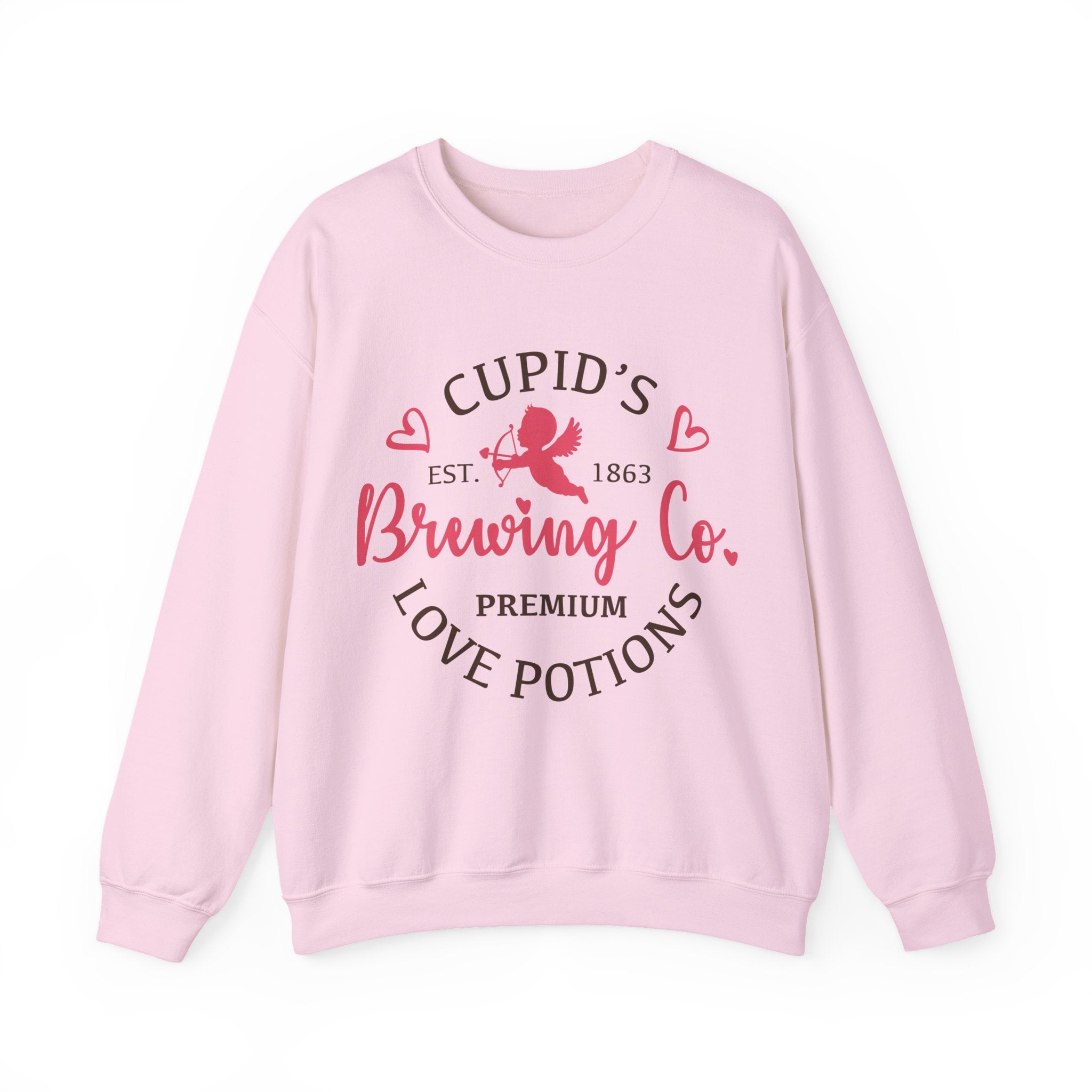 Cupid’s Brewing Co. Valentines Sweatshirt – Funny Valentine’s Day Crewneck Sweatshirt