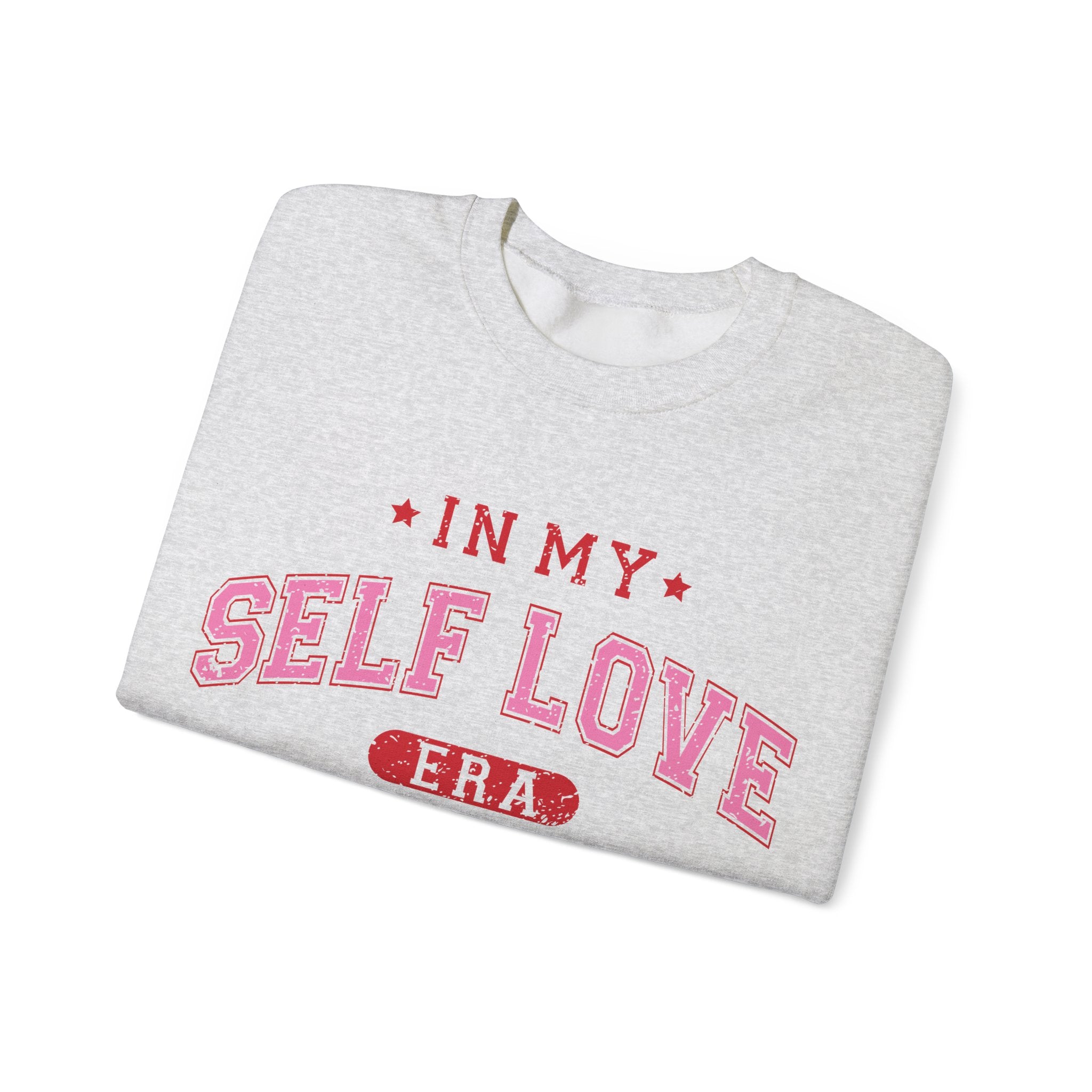 In My Self Love Era Valentines Sweatshirt – Cozy Retro Valentine’s Day Crewneck Sweatshirt