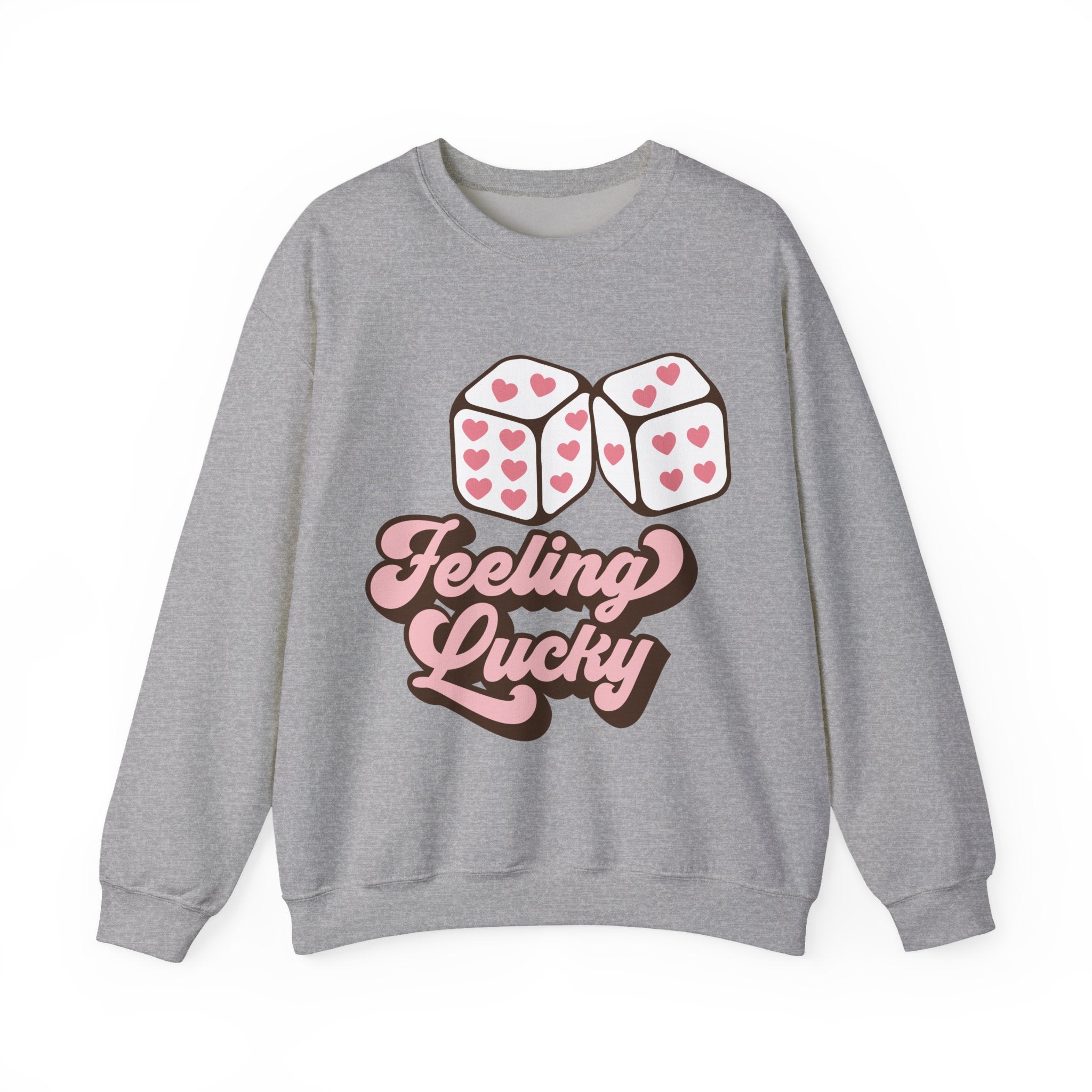 Feeling Lucky Valentines Sweatshirt – Cozy Valentine’s Day Crewneck Sweatshirt
