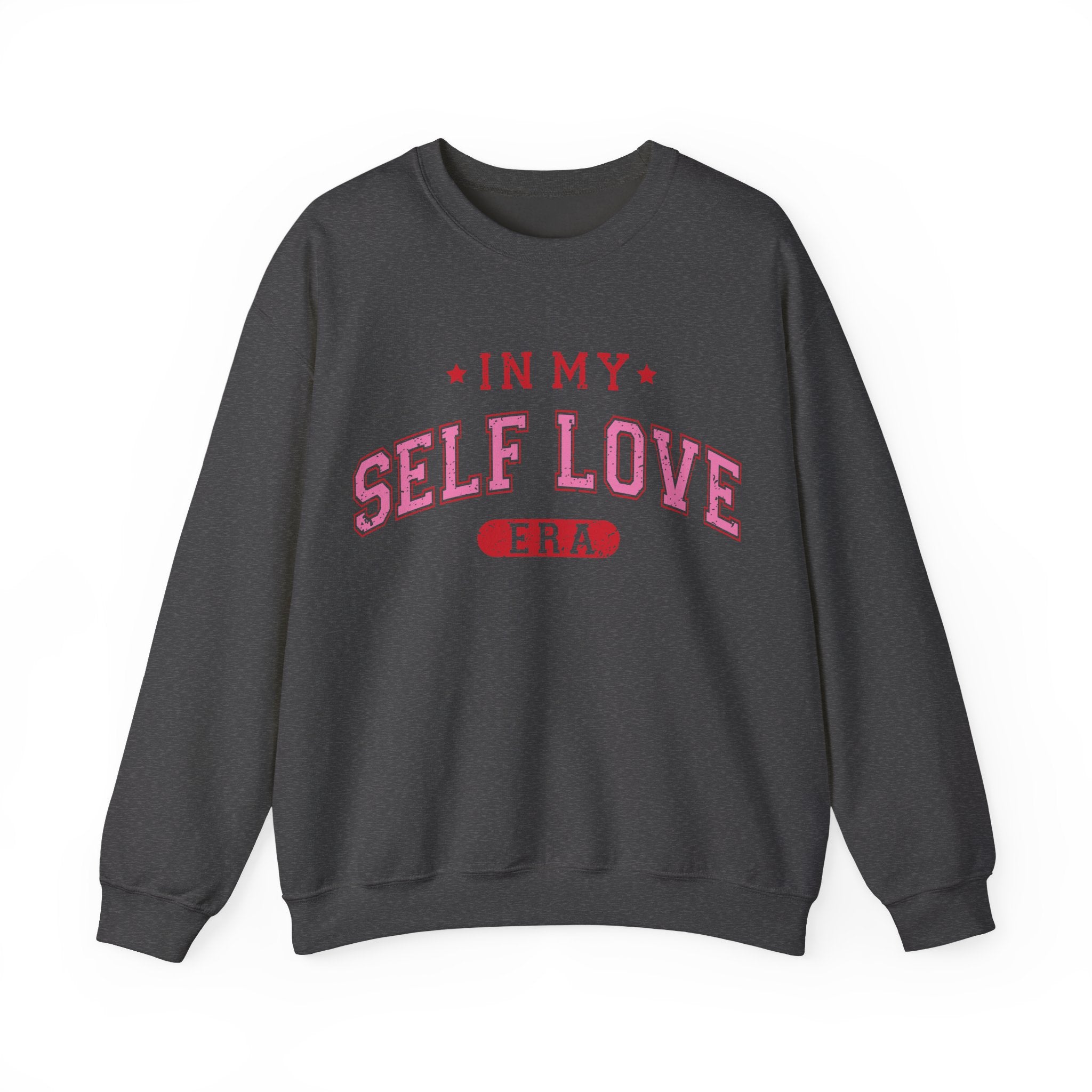 In My Self Love Era Valentines Sweatshirt – Cozy Retro Valentine’s Day Crewneck Sweatshirt