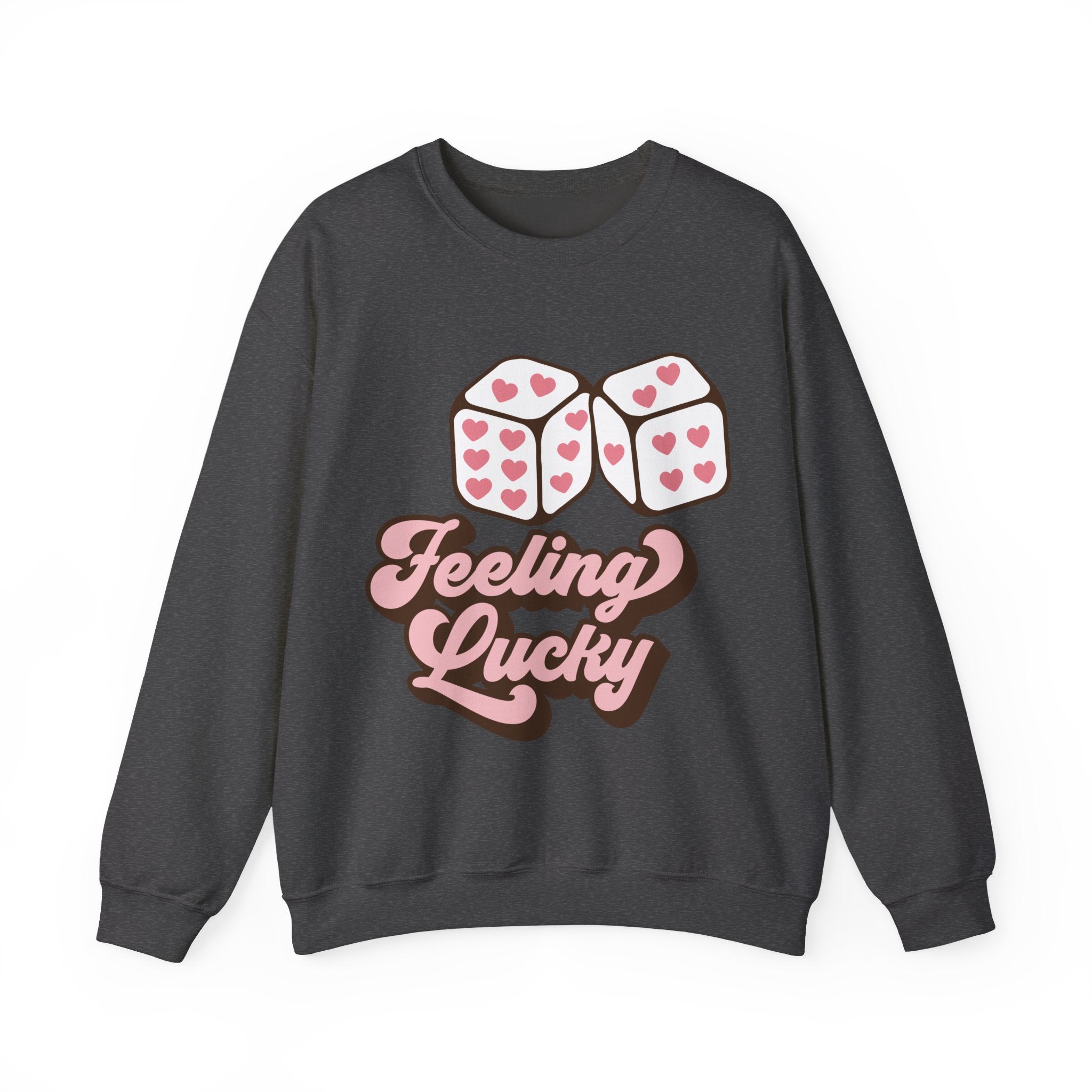 Feeling Lucky Valentines Sweatshirt – Cozy Valentine’s Day Crewneck Sweatshirt