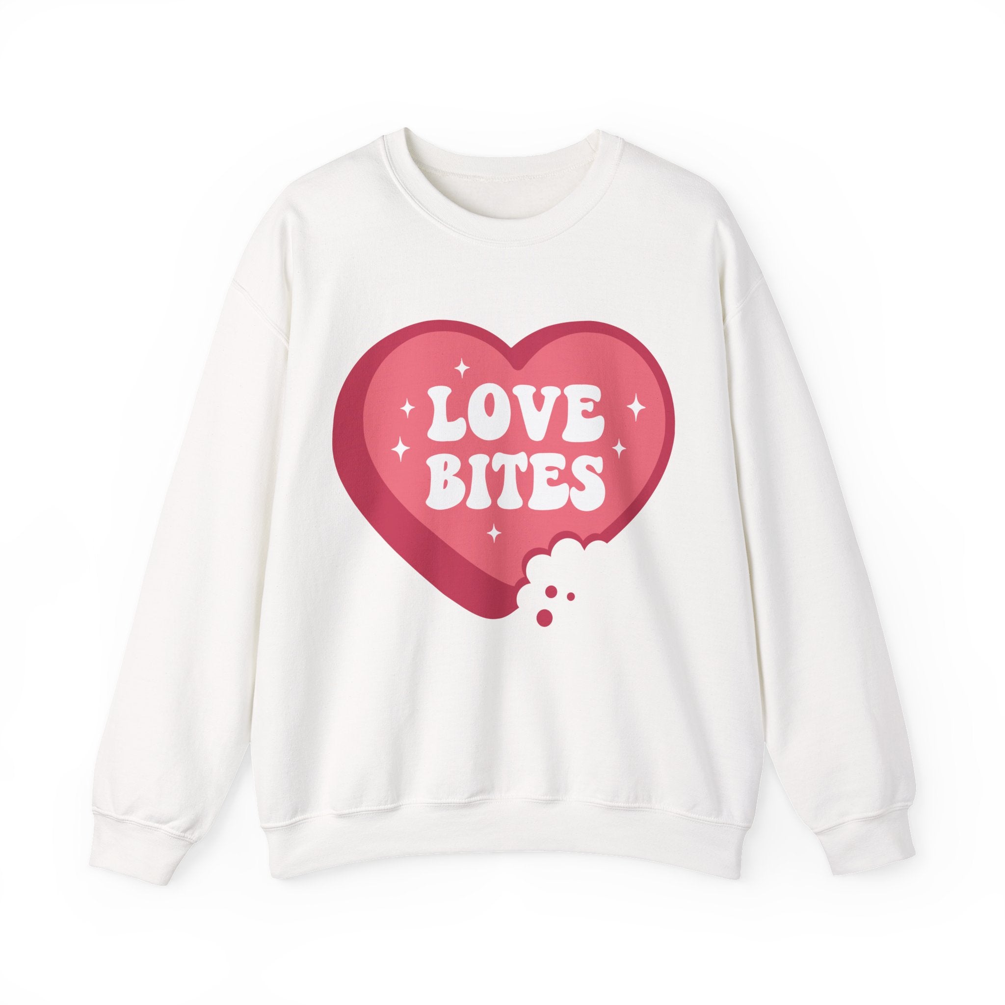 Love Bites Valentines Sweatshirt – Cute Funny Valentine’s Day Crewneck Sweatshirt