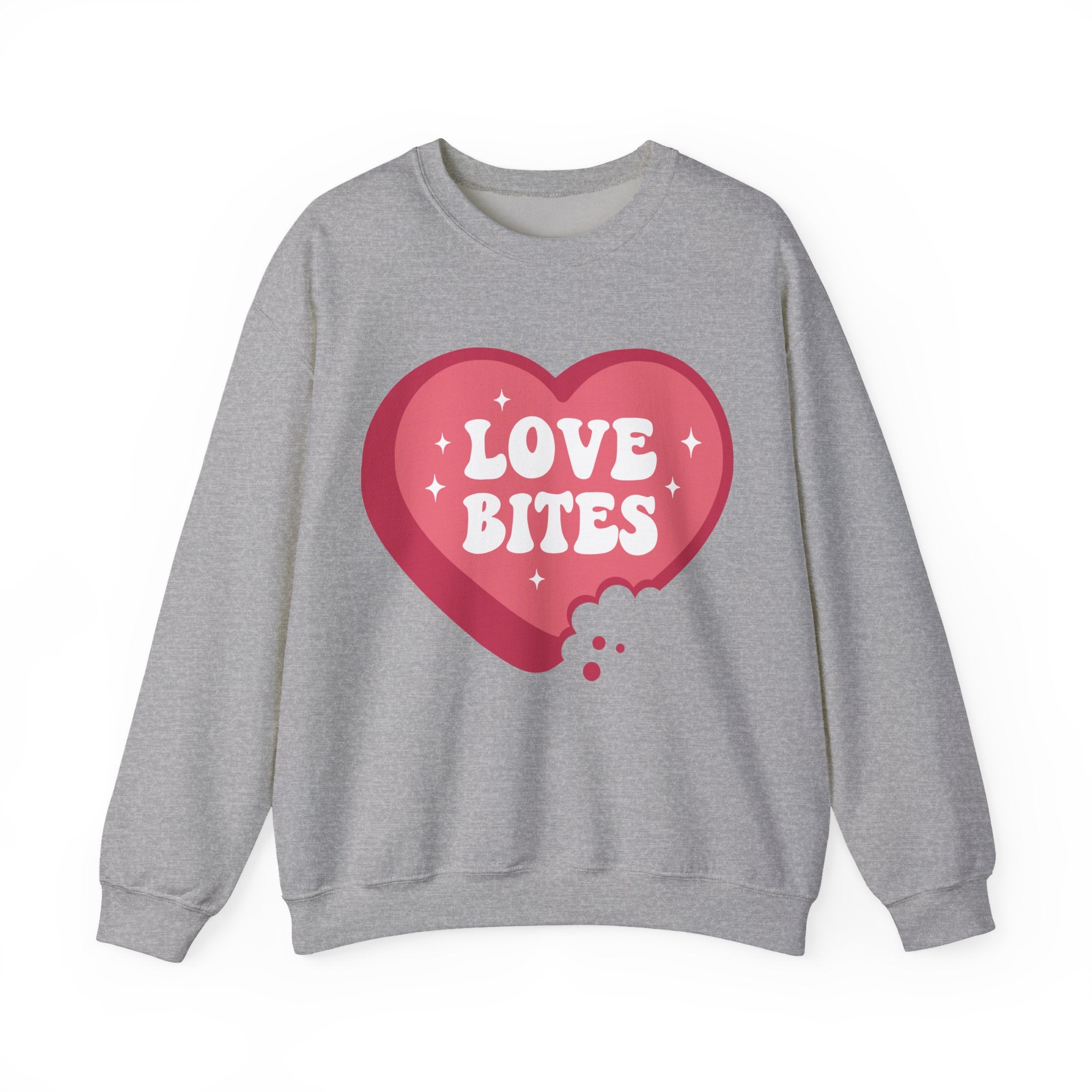 Love Bites Valentines Sweatshirt – Cute Funny Valentine’s Day Crewneck Sweatshirt