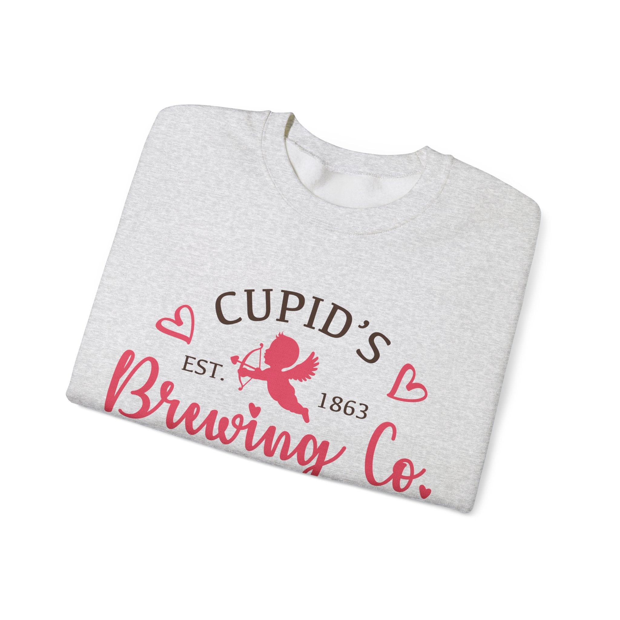 Cupid’s Brewing Co. Valentines Sweatshirt – Funny Valentine’s Day Crewneck Sweatshirt