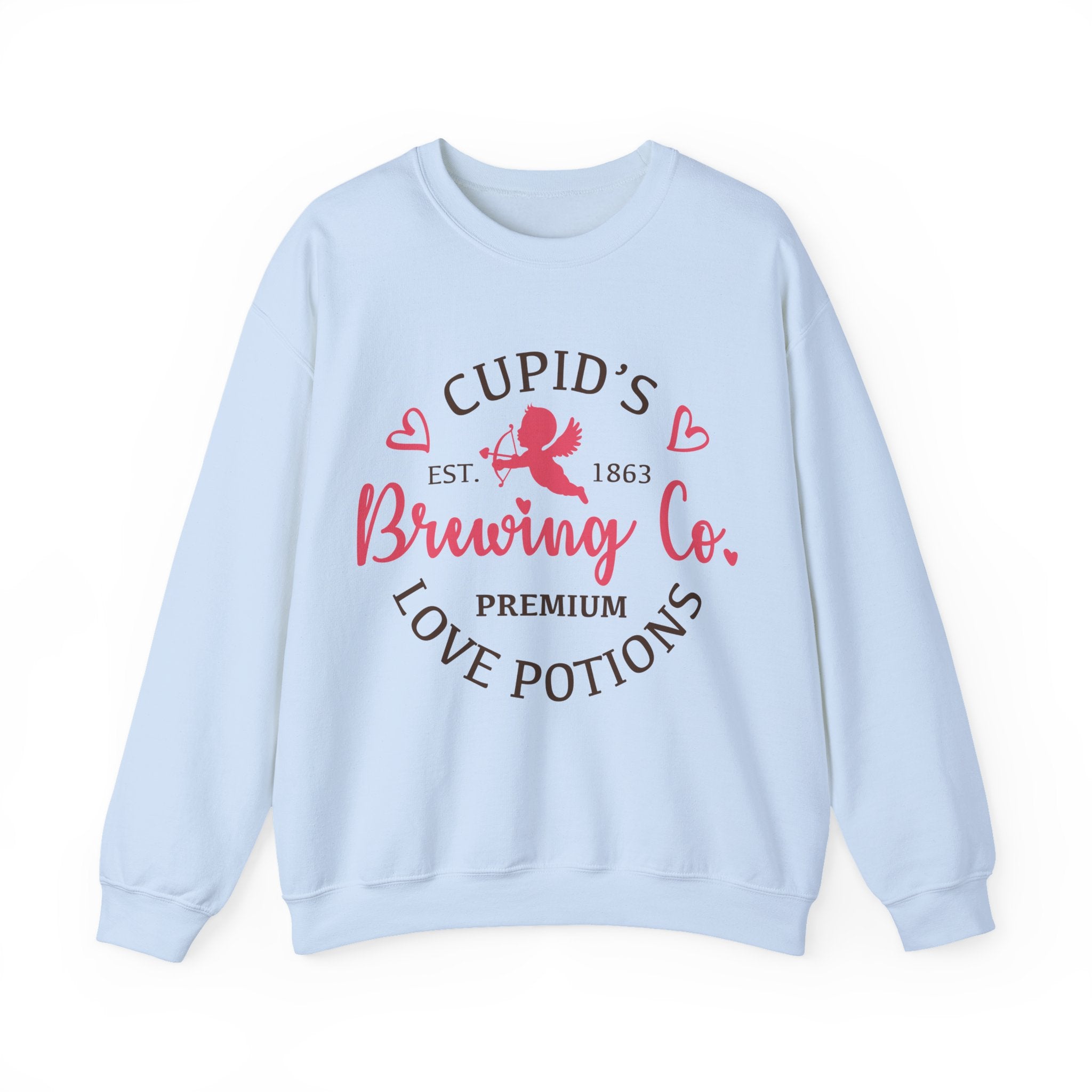 Cupid’s Brewing Co. Valentines Sweatshirt – Funny Valentine’s Day Crewneck Sweatshirt