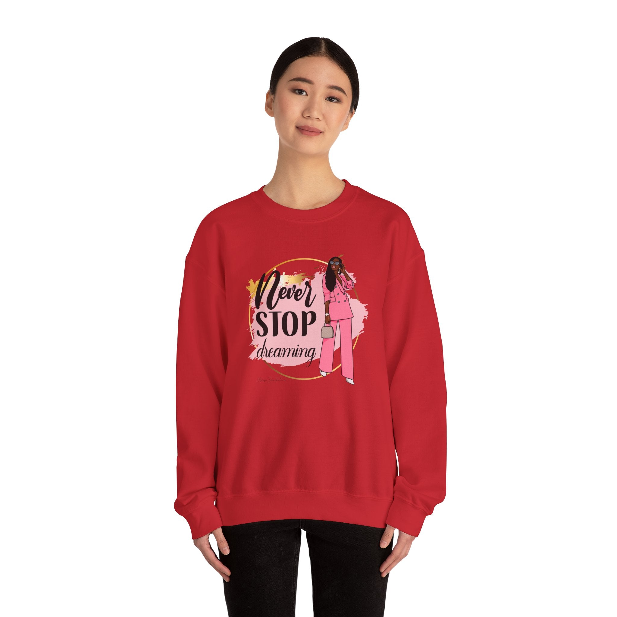Never Stop Dreaming Sweatshirt | Crewneck | Motivational Apparel | Inspirational Gift | Cozy Fashion Statement | Ideal for