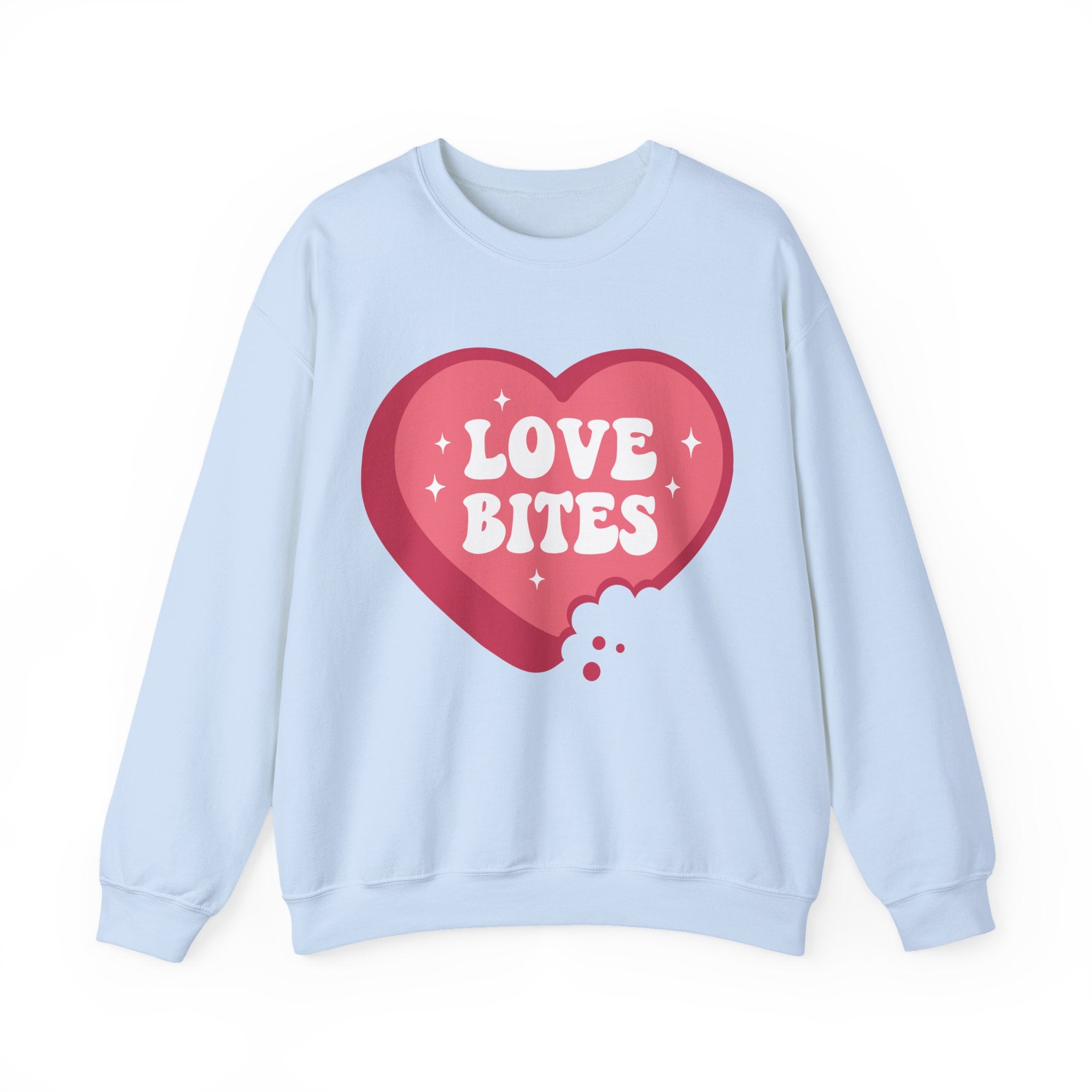 Love Bites Valentines Sweatshirt – Cute Funny Valentine’s Day Crewneck Sweatshirt