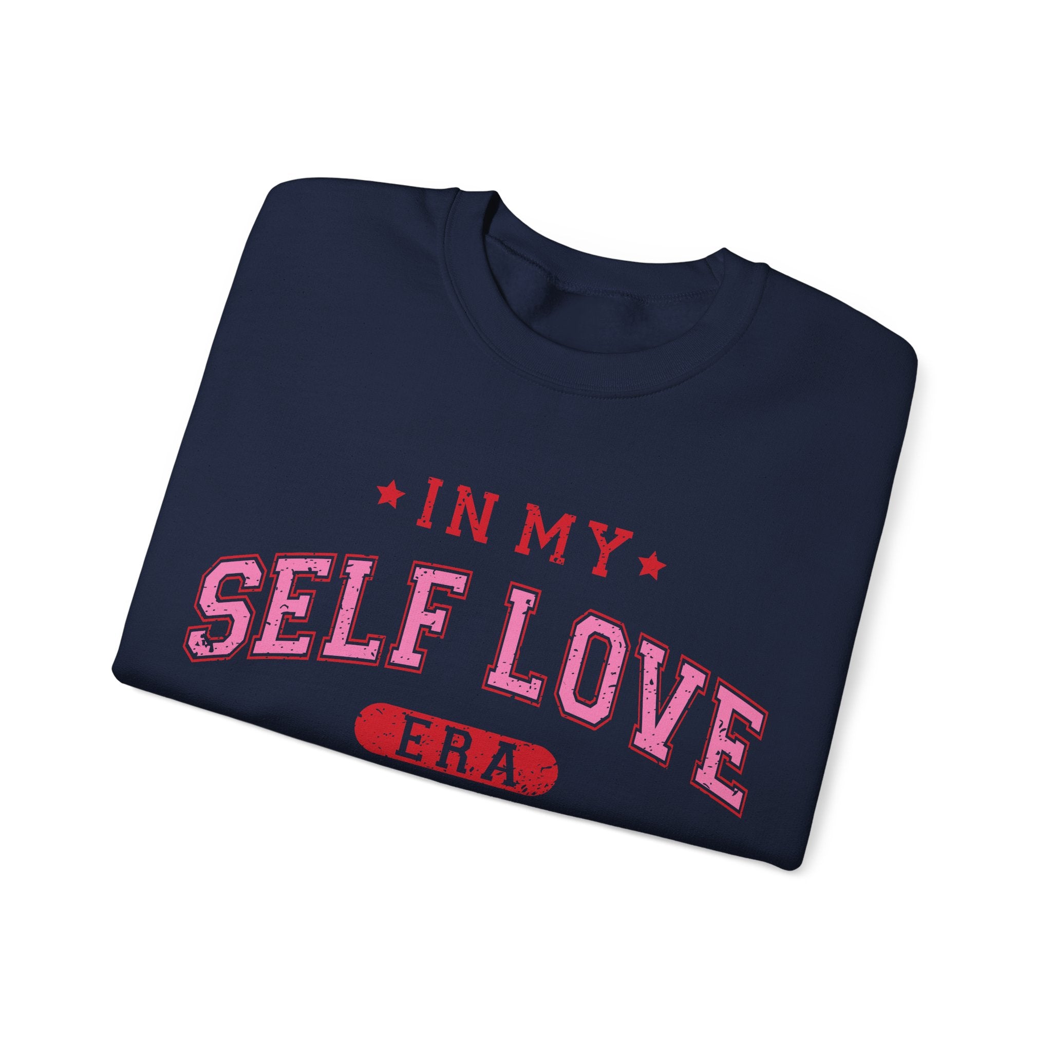 In My Self Love Era Valentines Sweatshirt – Cozy Retro Valentine’s Day Crewneck Sweatshirt