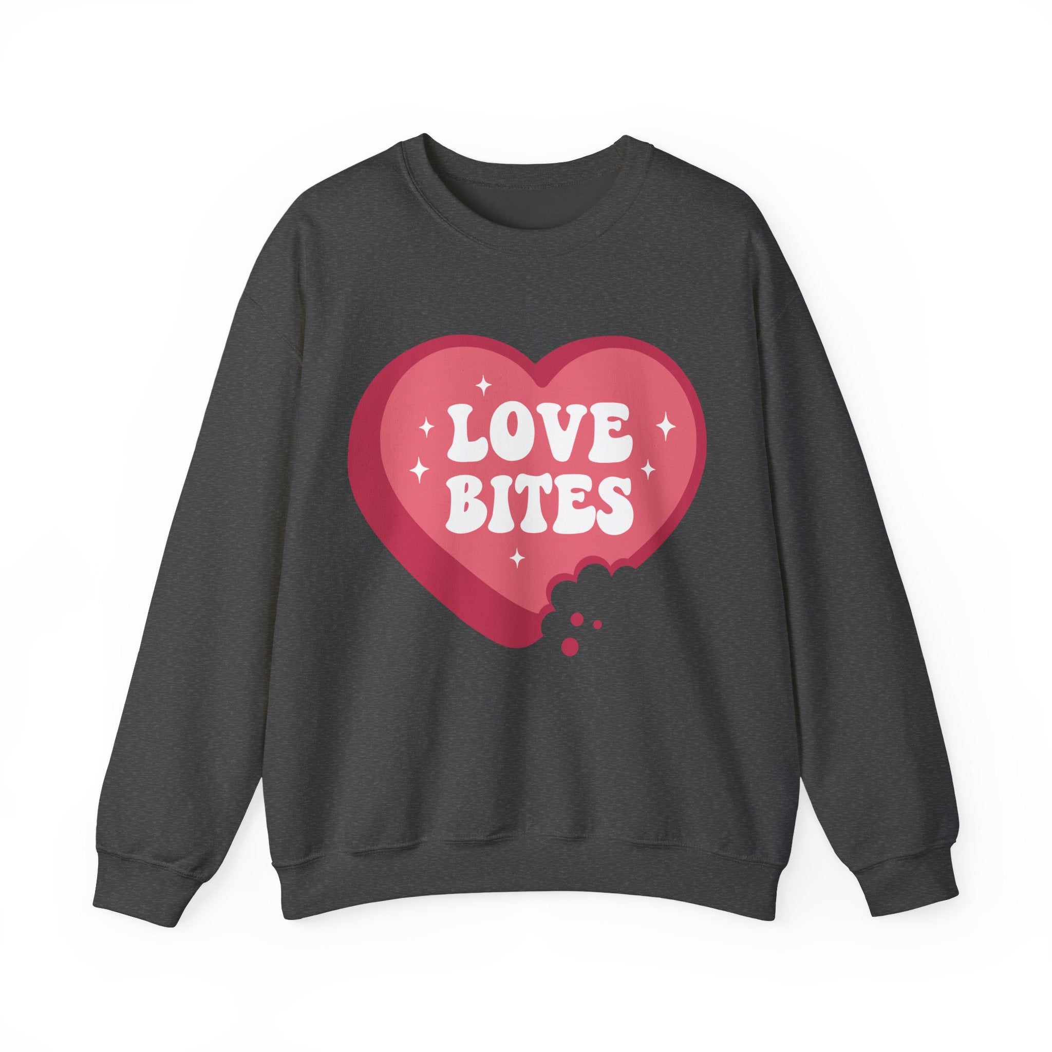 Love Bites Valentines Sweatshirt – Cute Funny Valentine’s Day Crewneck Sweatshirt