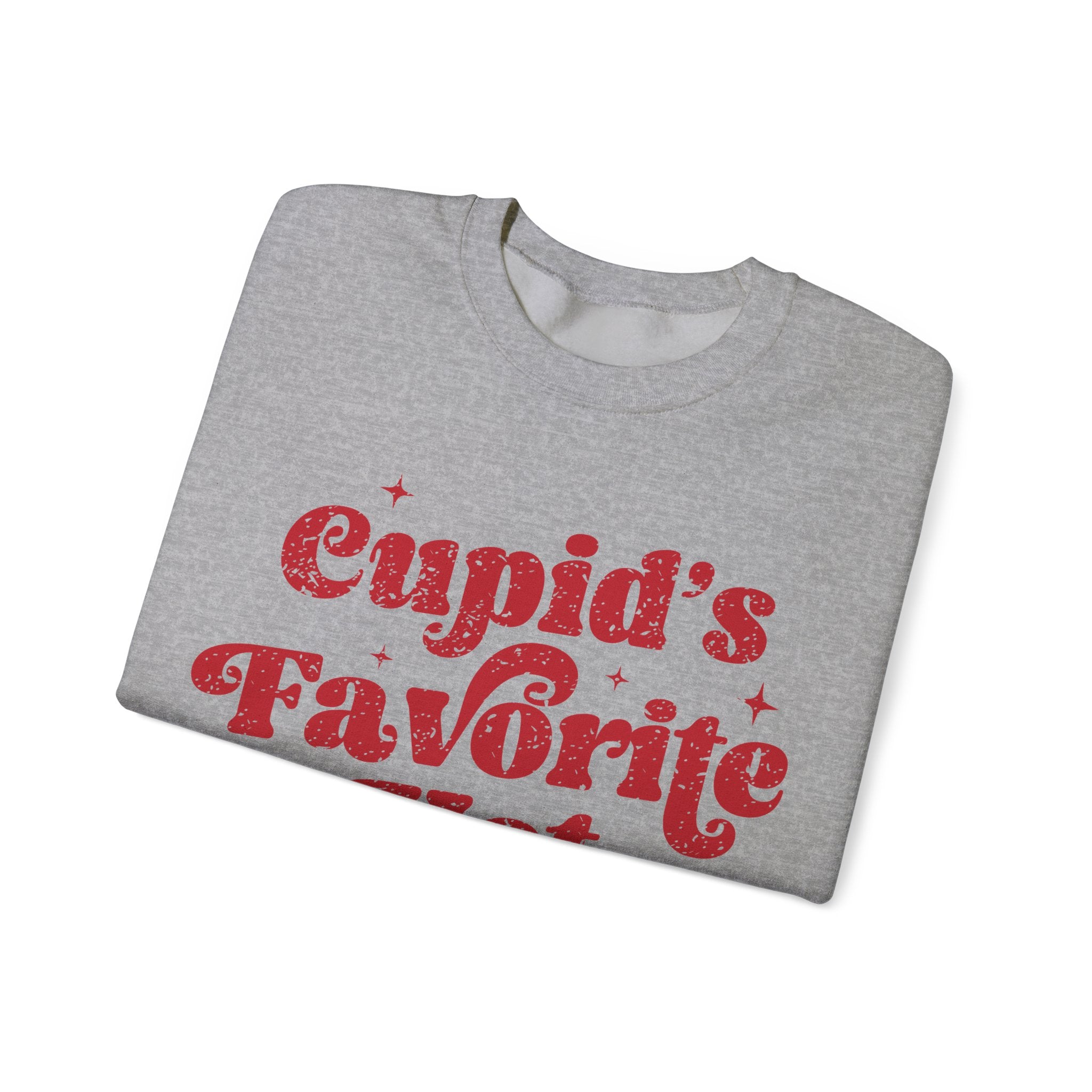 Cupid’s Favourite Hot Mess Valentines Sweatshirt – Funny Valentine’s Day Crewneck Sweatshirt