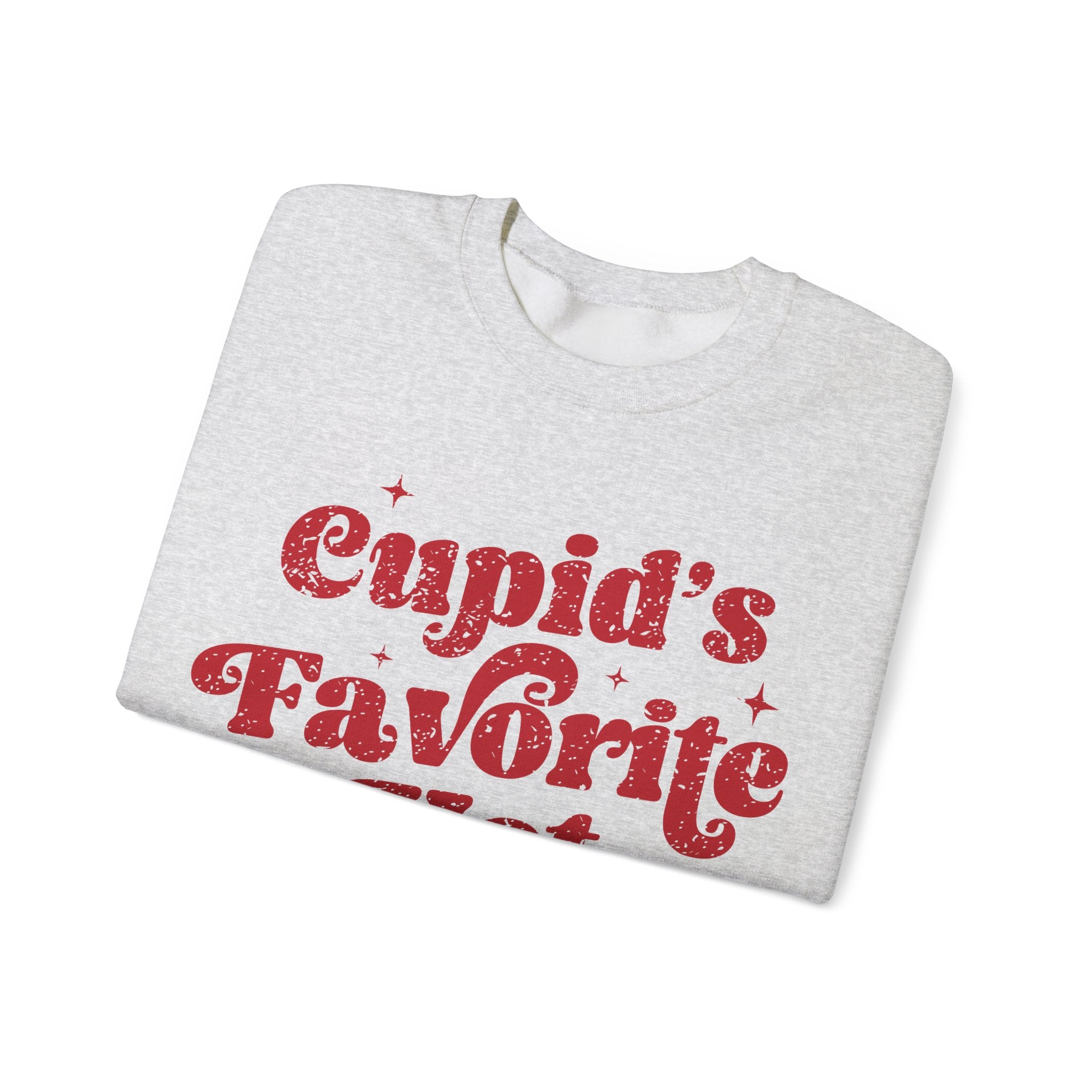 Cupid’s Favourite Hot Mess Valentines Sweatshirt – Funny Valentine’s Day Crewneck Sweatshirt