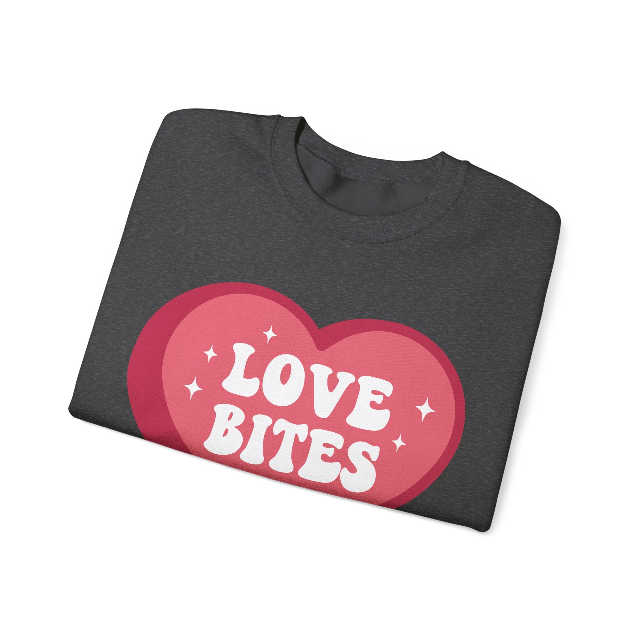 Love Bites Valentines Sweatshirt – Cute Funny Valentine’s Day Crewneck Sweatshirt