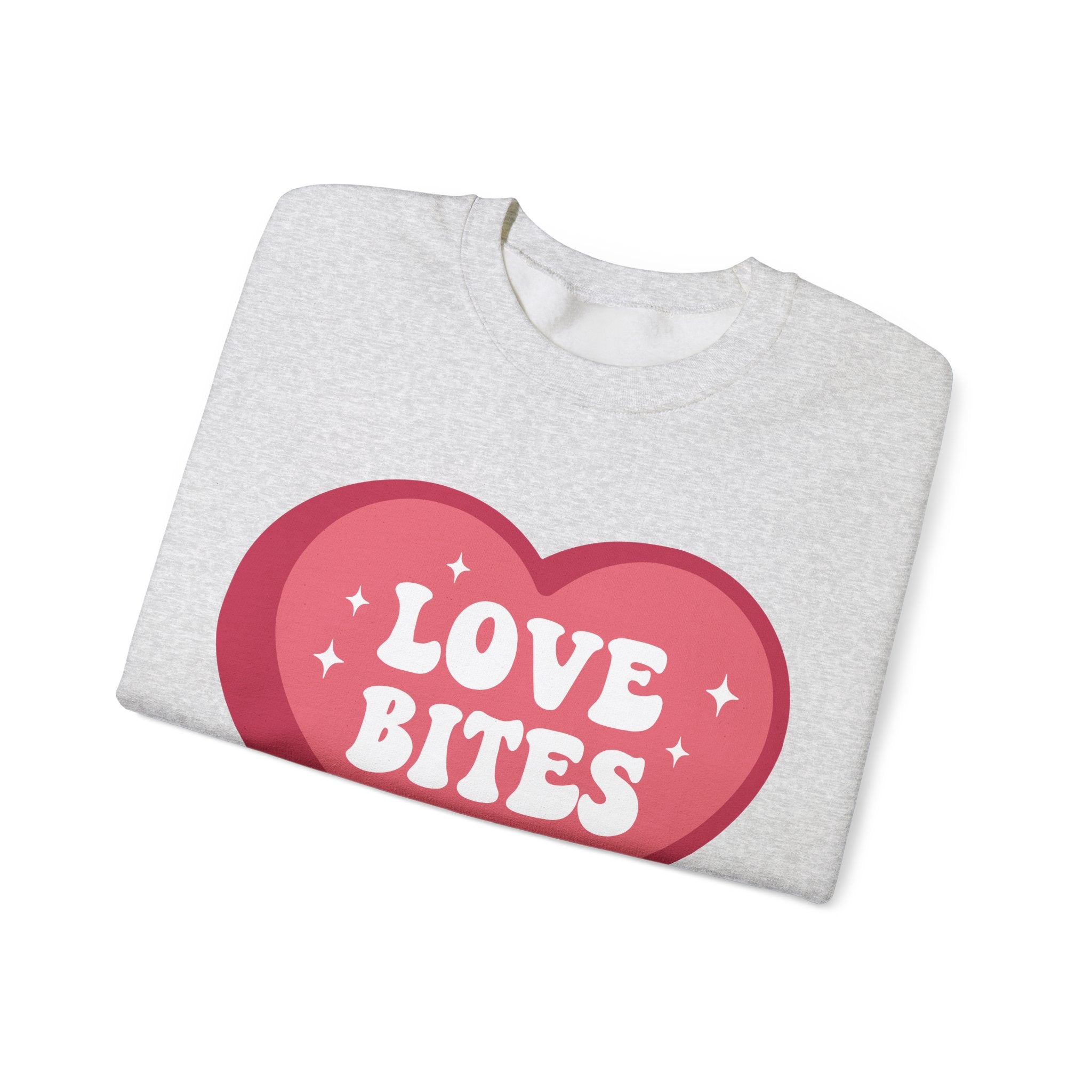 Love Bites Valentines Sweatshirt – Cute Funny Valentine’s Day Crewneck Sweatshirt
