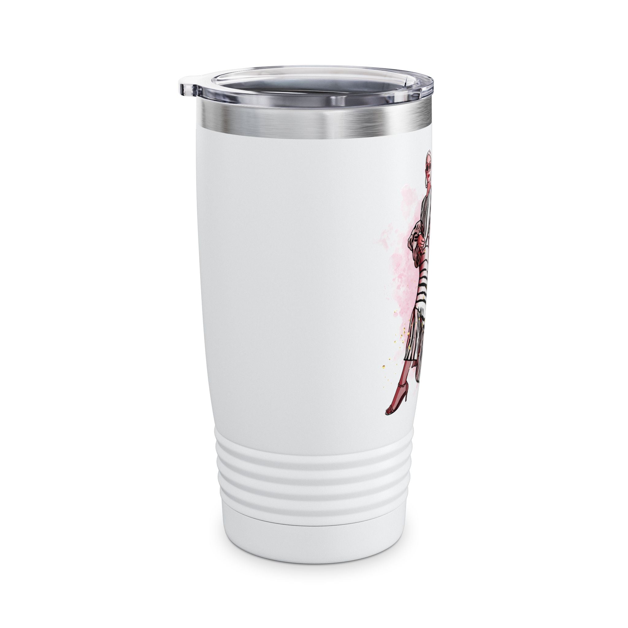 Fashionista Tumbler, Believe in Yourself Drinkware, Travel Mug, Gift for Her, Inspirational Cup, Stylish Coffee Tumbler