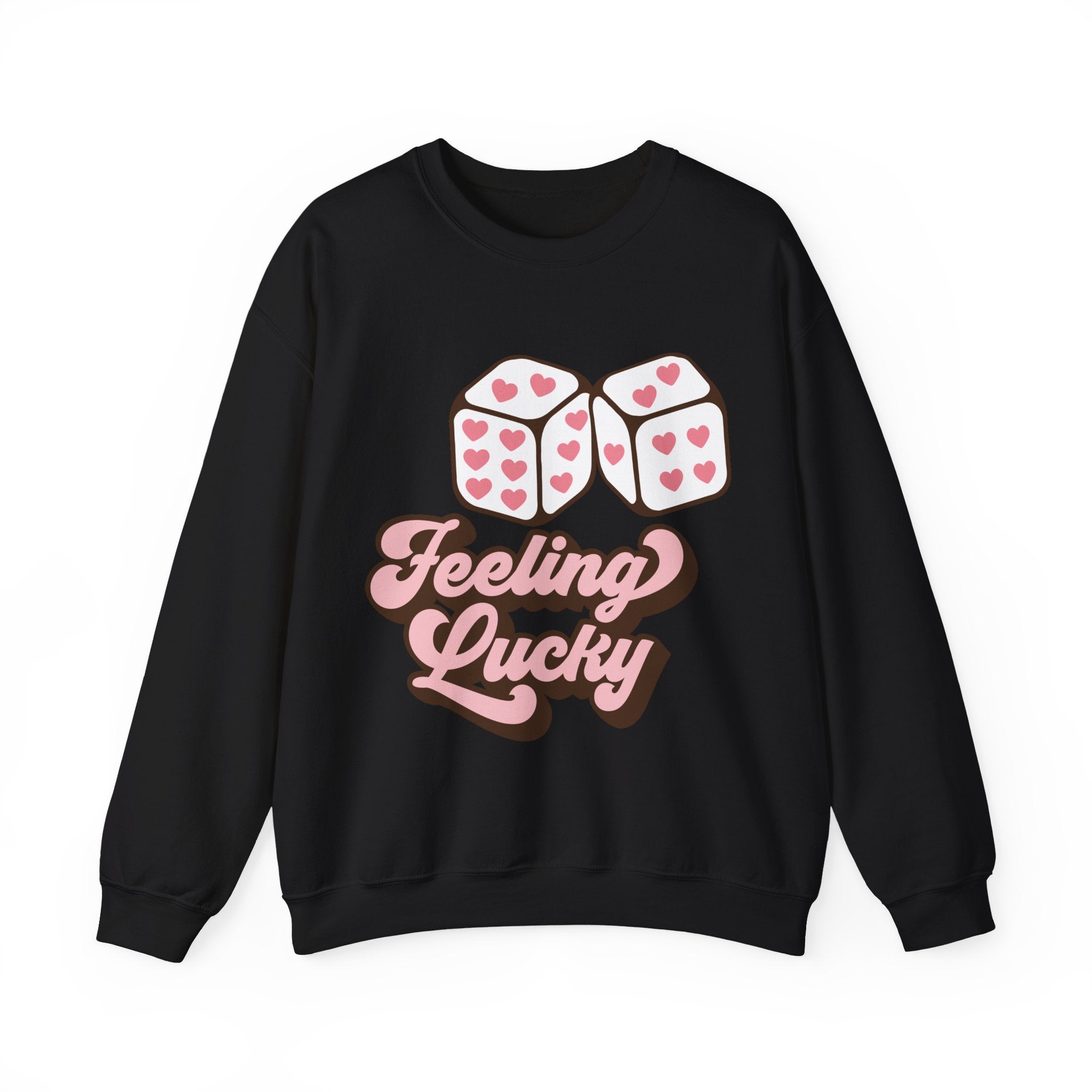 Feeling Lucky Valentines Sweatshirt – Cozy Valentine’s Day Crewneck Sweatshirt
