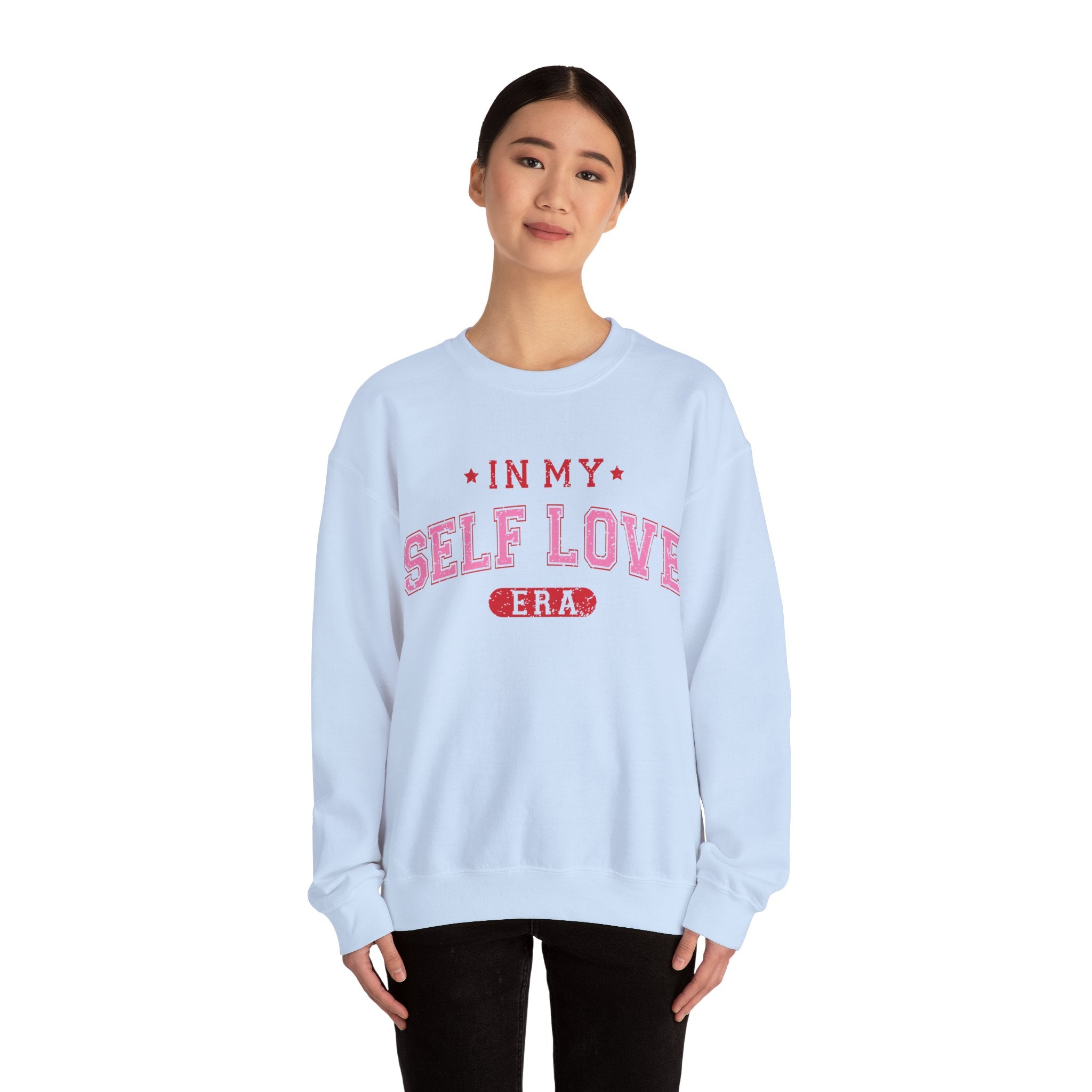 In My Self Love Era Valentines Sweatshirt – Cozy Retro Valentine’s Day Crewneck Sweatshirt