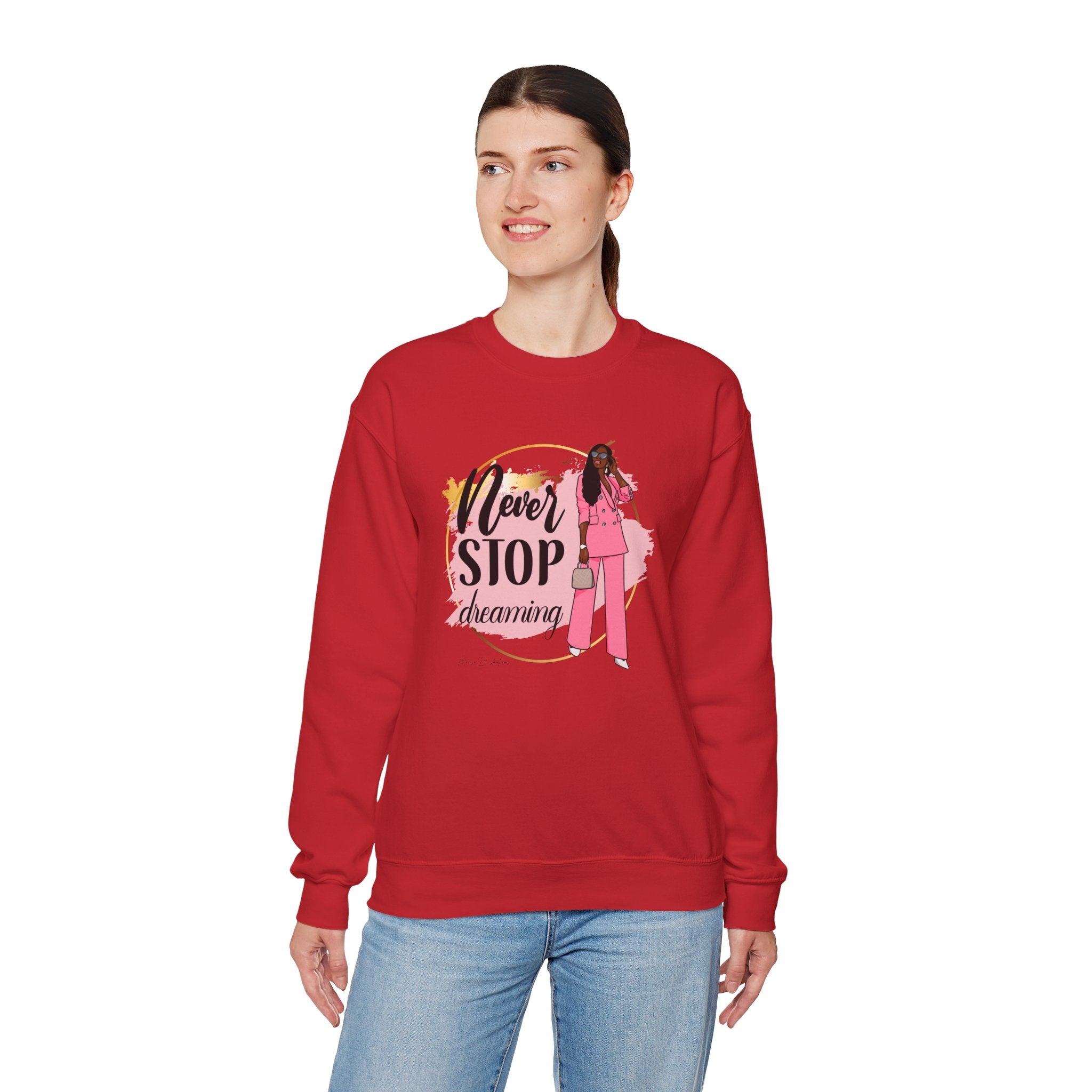 Never Stop Dreaming Sweatshirt | Crewneck | Motivational Apparel | Inspirational Gift | Cozy Fashion Statement | Ideal for