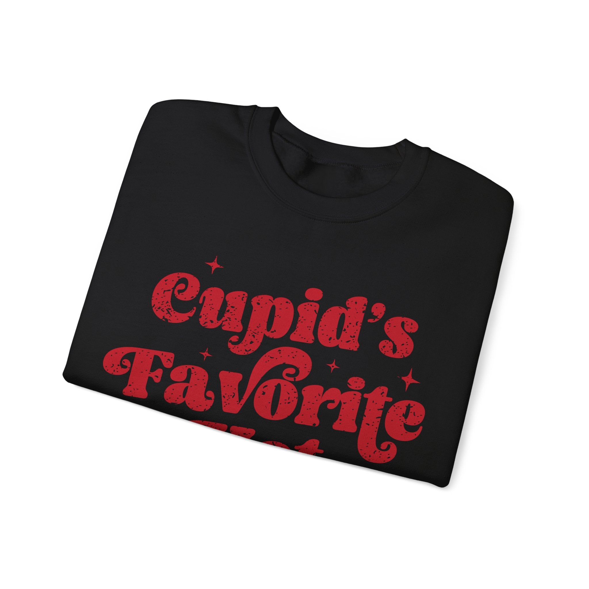 Cupid’s Favourite Hot Mess Valentines Sweatshirt – Funny Valentine’s Day Crewneck Sweatshirt