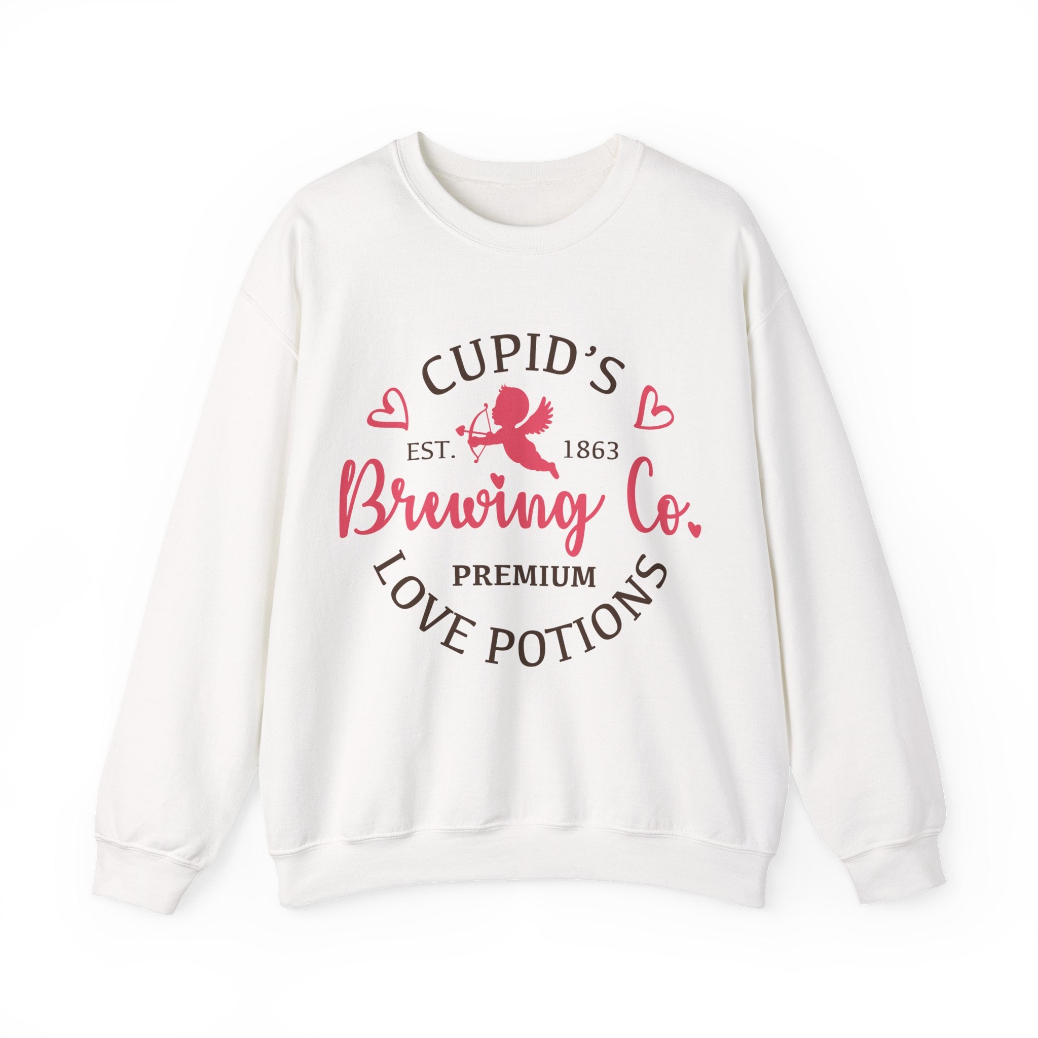 Cupid’s Brewing Co. Valentines Sweatshirt – Funny Valentine’s Day Crewneck Sweatshirt