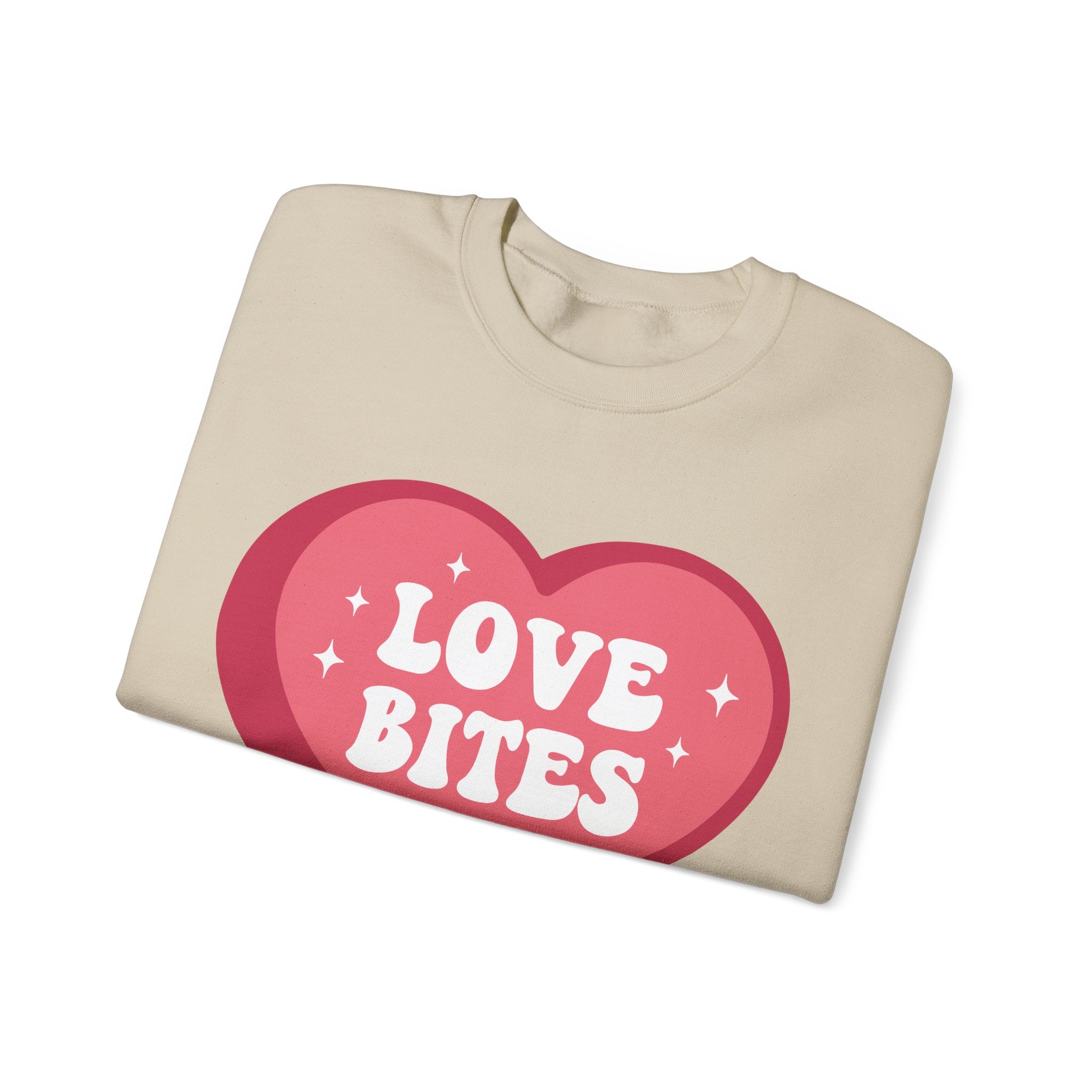Love Bites Valentines Sweatshirt – Cute Funny Valentine’s Day Crewneck Sweatshirt