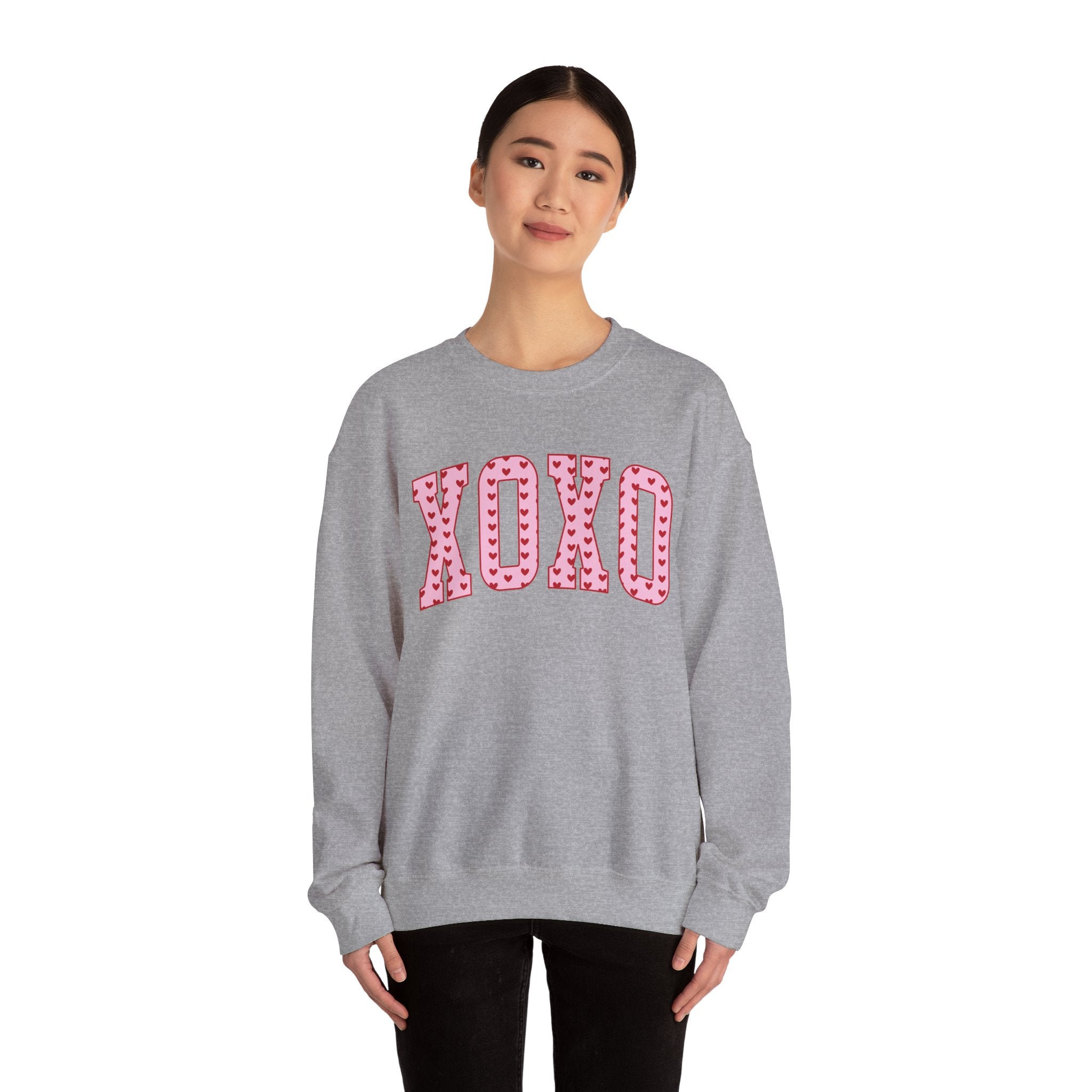 XOXO Valentines Sweatshirt – Cute Valentine’s Day Crewneck Sweatshirt