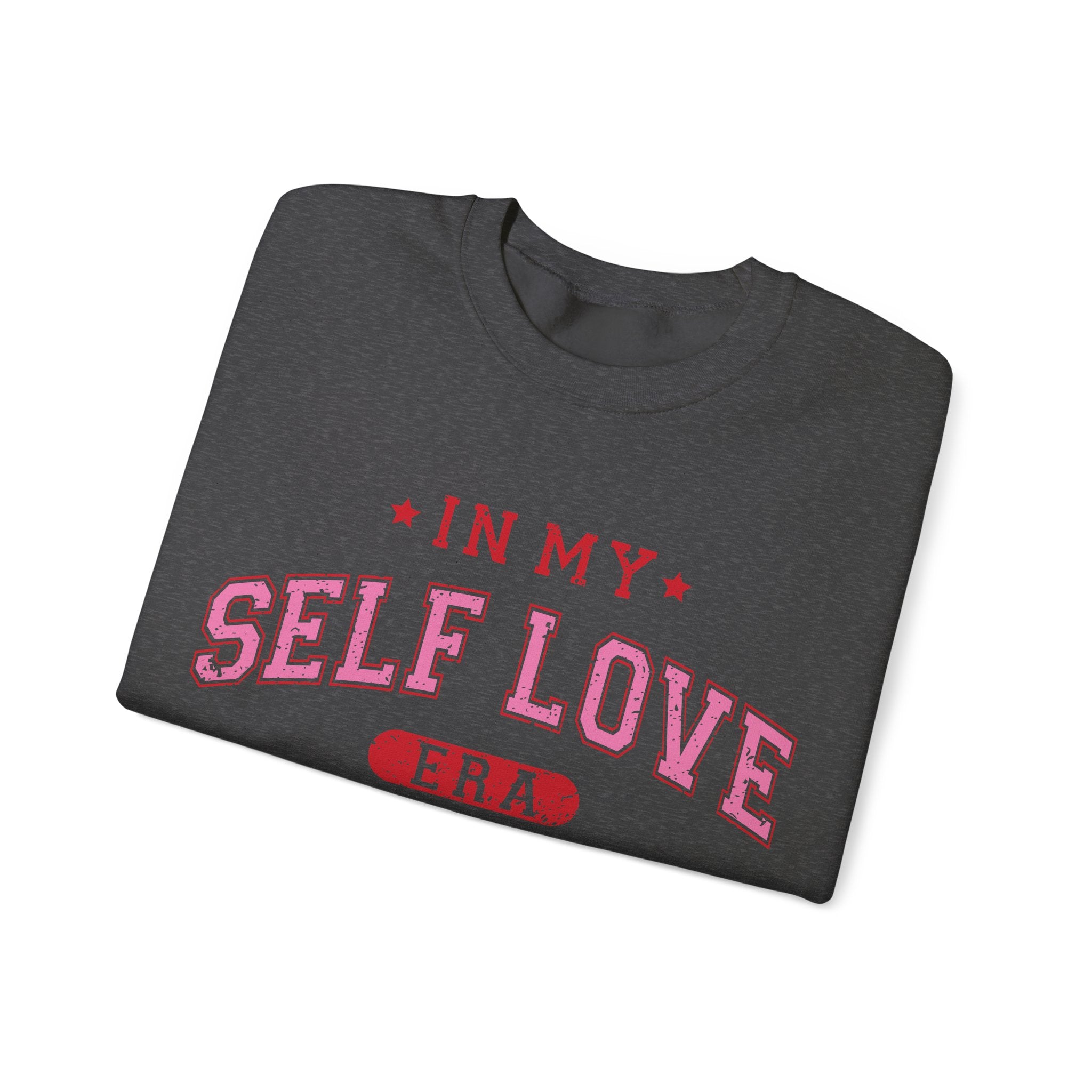 In My Self Love Era Valentines Sweatshirt – Cozy Retro Valentine’s Day Crewneck Sweatshirt