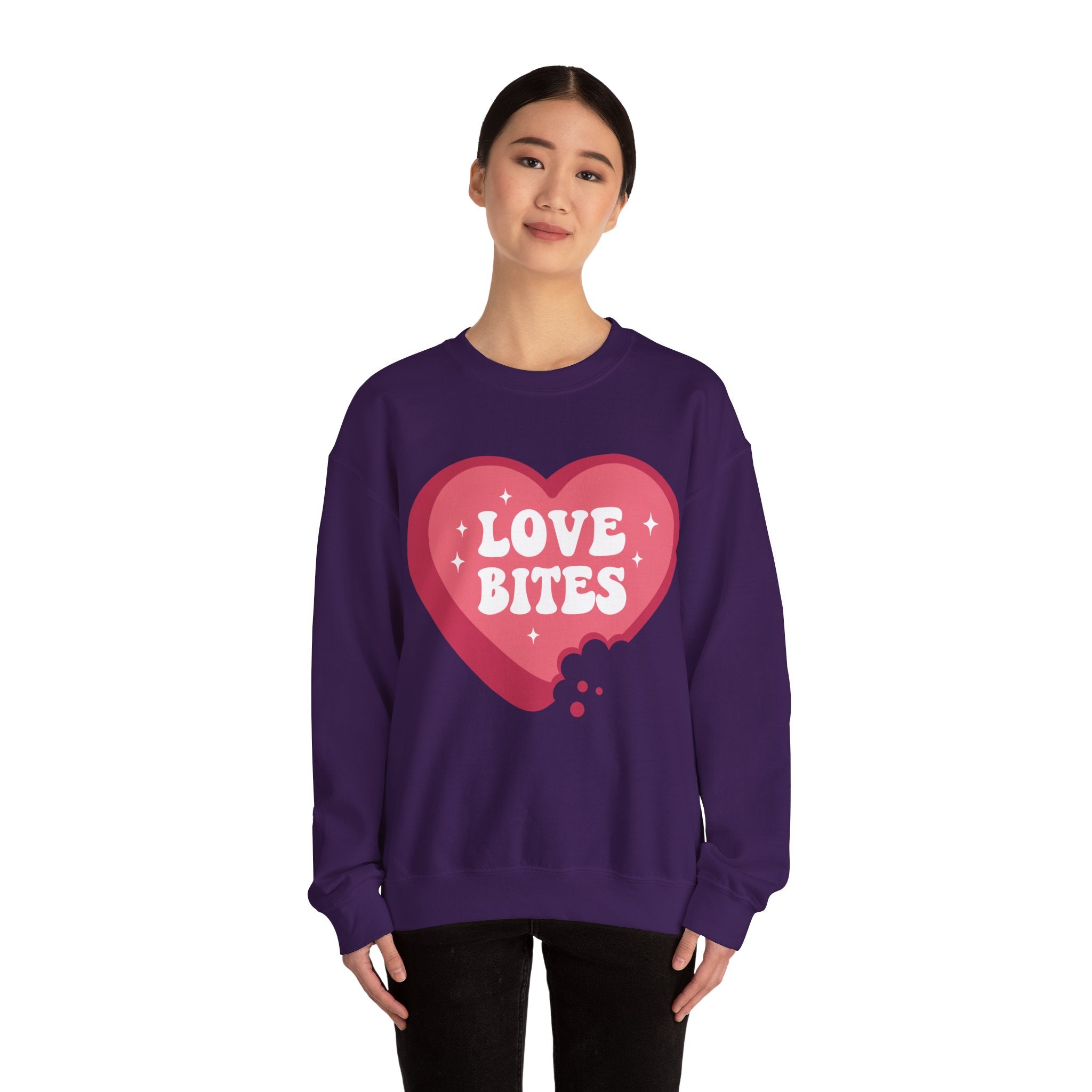 Love Bites Valentines Sweatshirt – Cute Funny Valentine’s Day Crewneck Sweatshirt