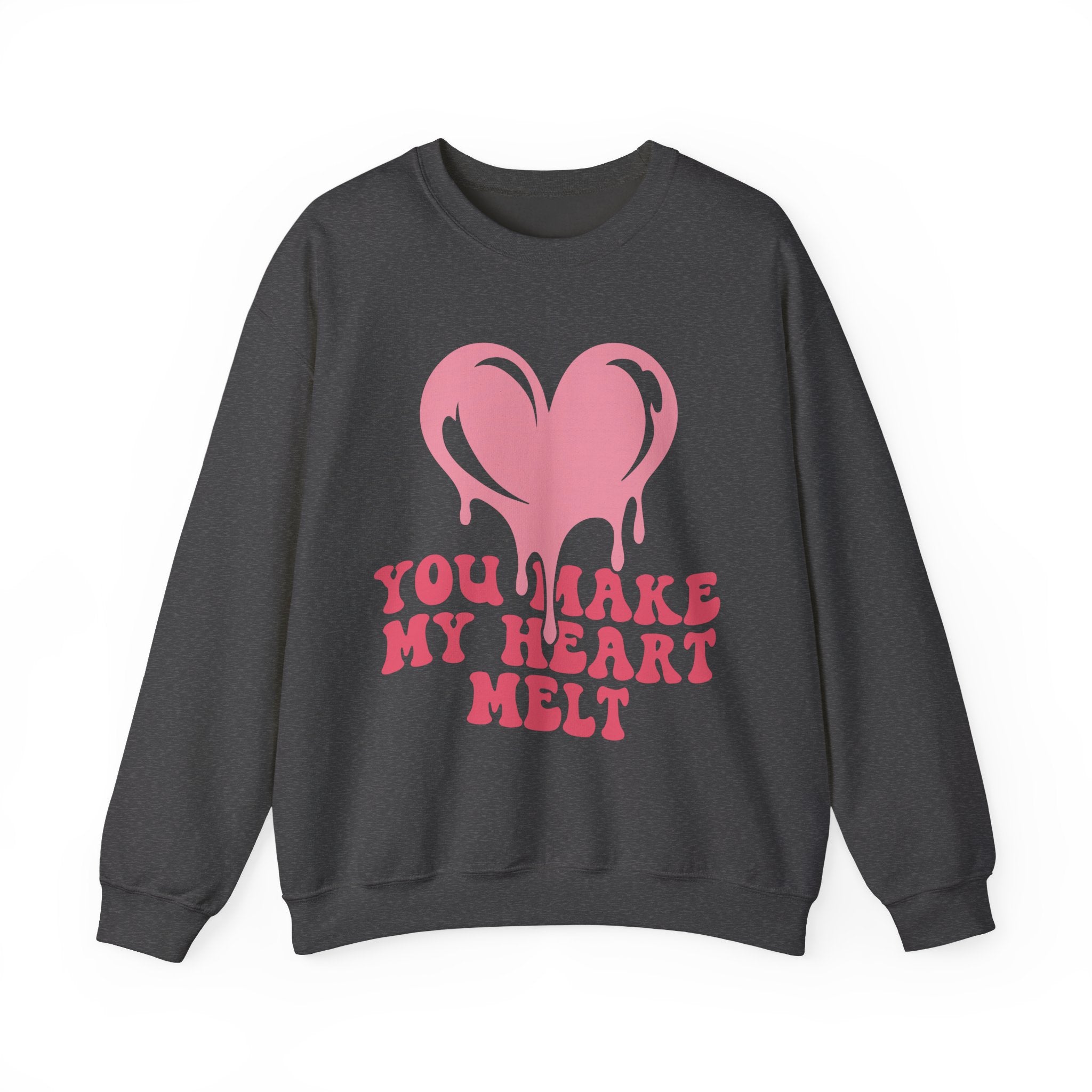 You Make My Heart Melt Valentines Sweatshirt – Cute Romantic Valentine’s Day Crewneck Sweatshirt
