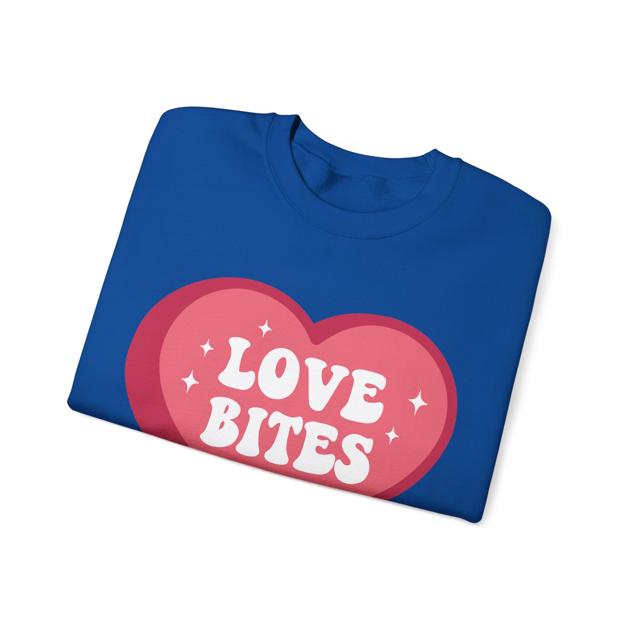 Love Bites Valentines Sweatshirt – Cute Funny Valentine’s Day Crewneck Sweatshirt