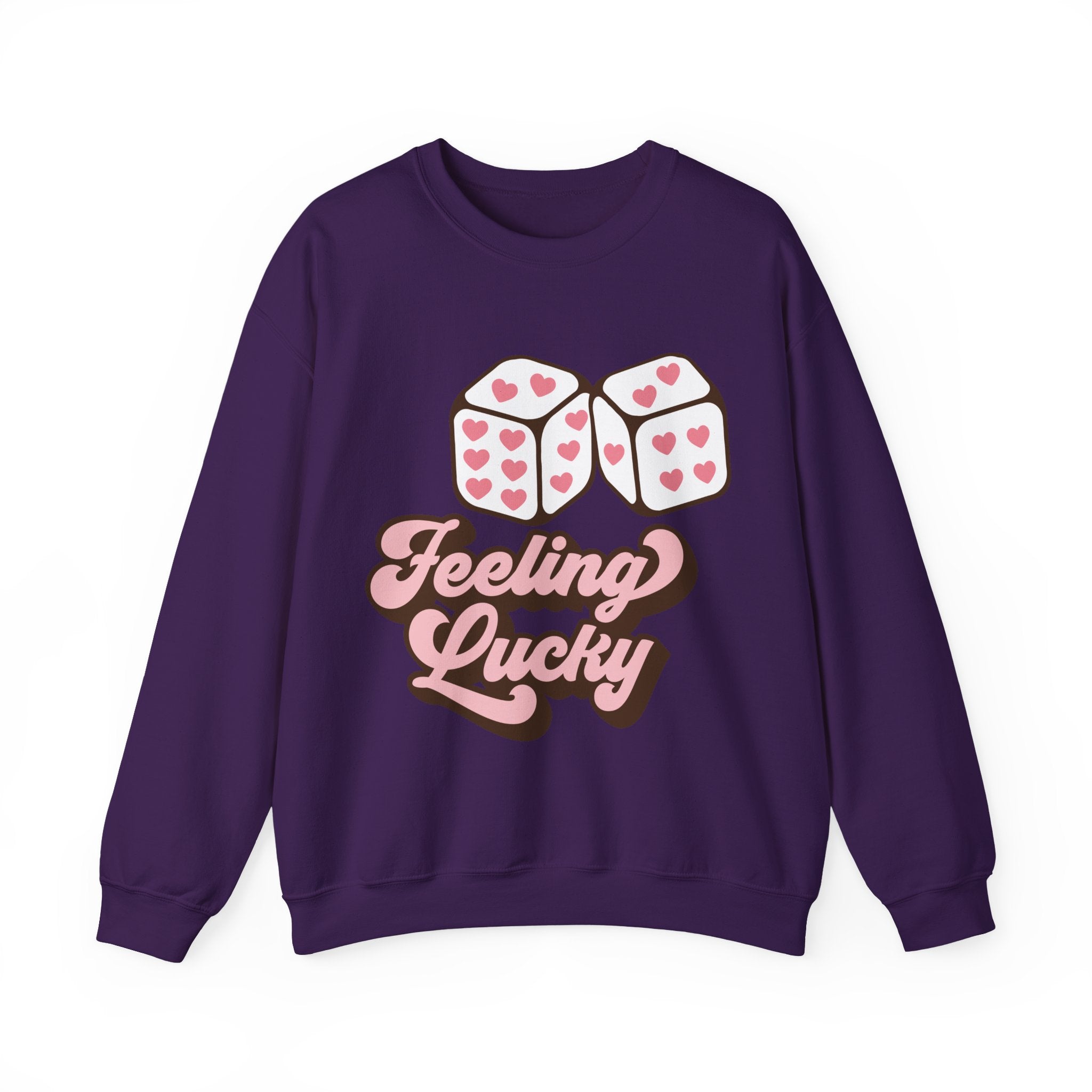 Feeling Lucky Valentines Sweatshirt – Cozy Valentine’s Day Crewneck Sweatshirt
