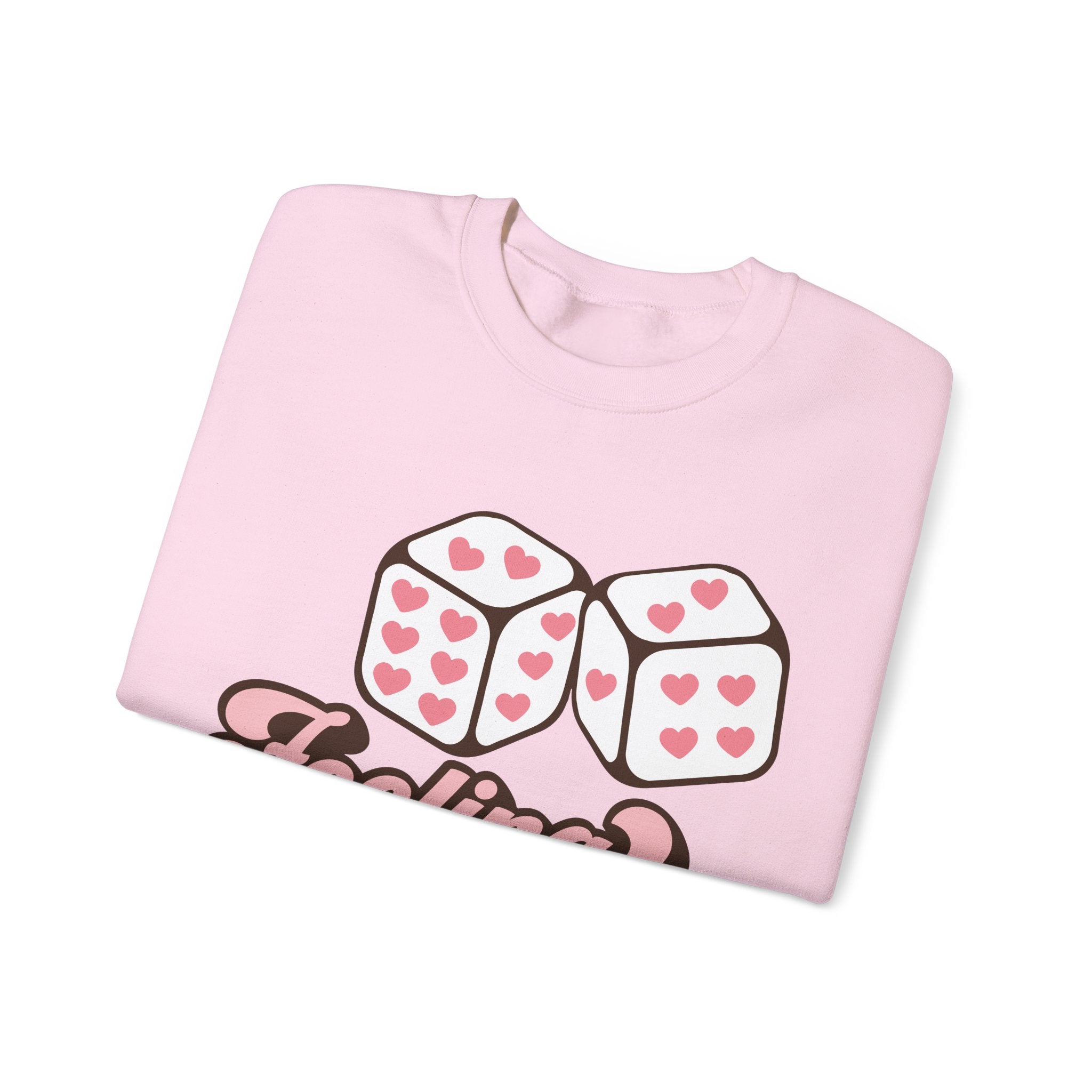 Feeling Lucky Valentines Sweatshirt – Cozy Valentine’s Day Crewneck Sweatshirt