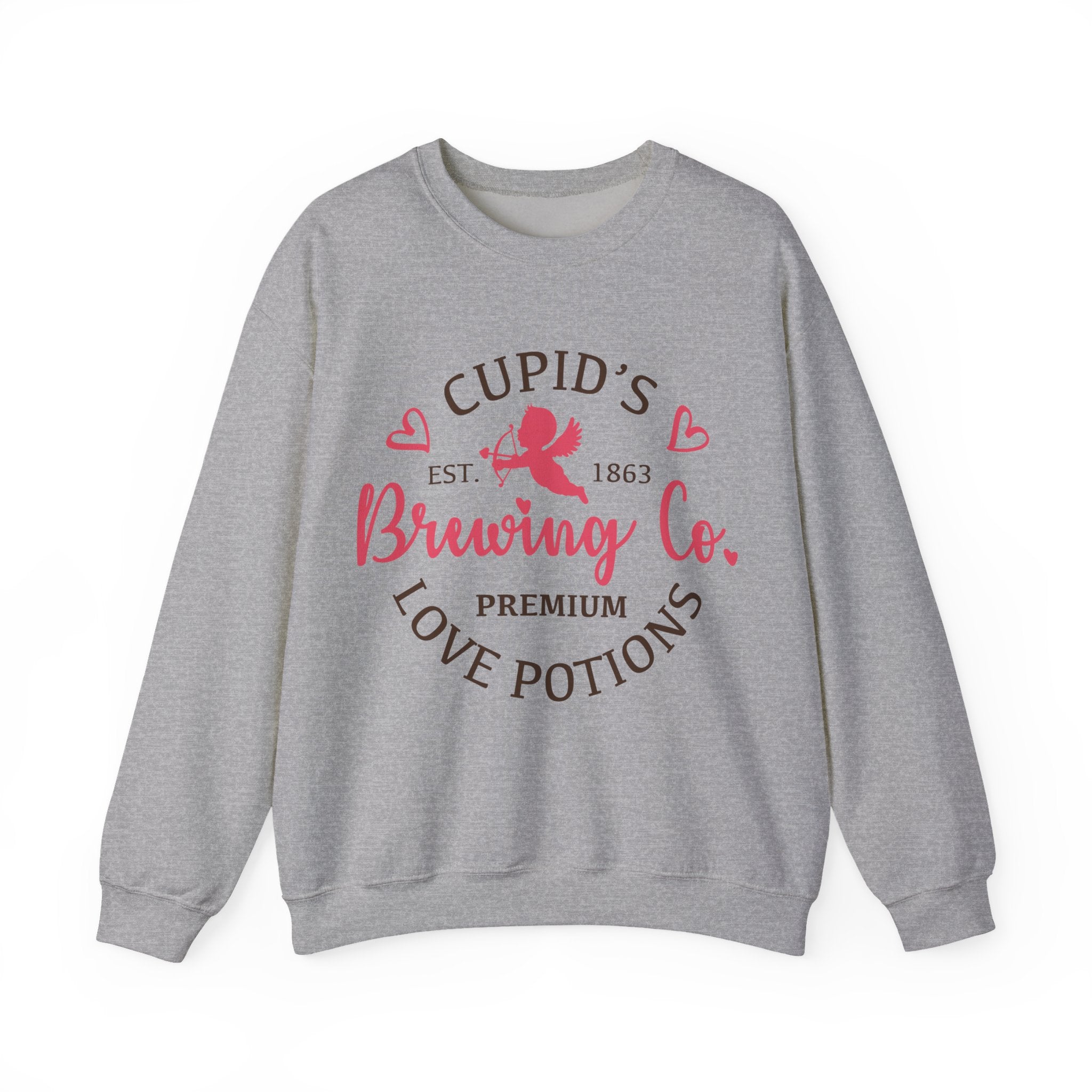Cupid’s Brewing Co. Valentines Sweatshirt – Funny Valentine’s Day Crewneck Sweatshirt