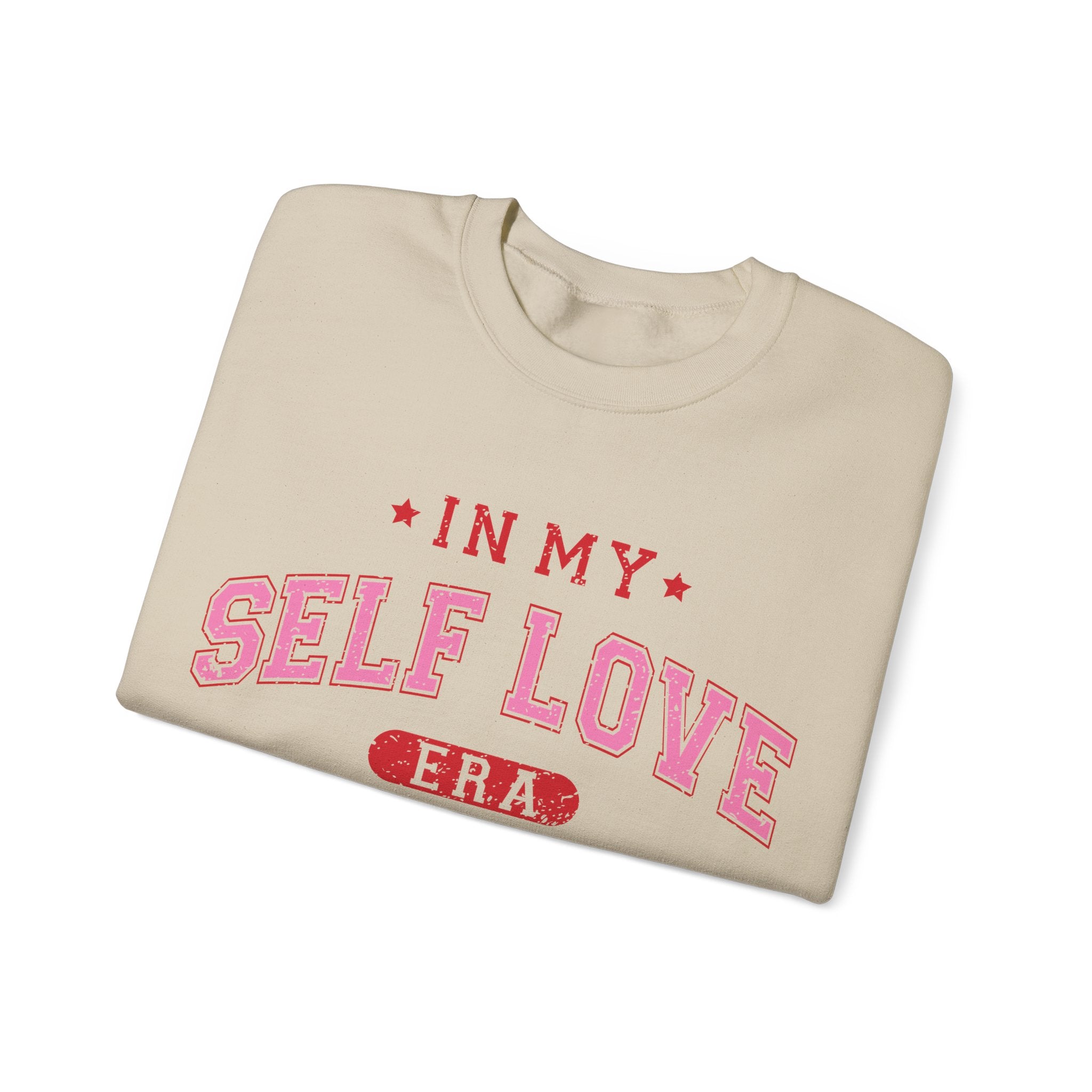In My Self Love Era Valentines Sweatshirt – Cozy Retro Valentine’s Day Crewneck Sweatshirt