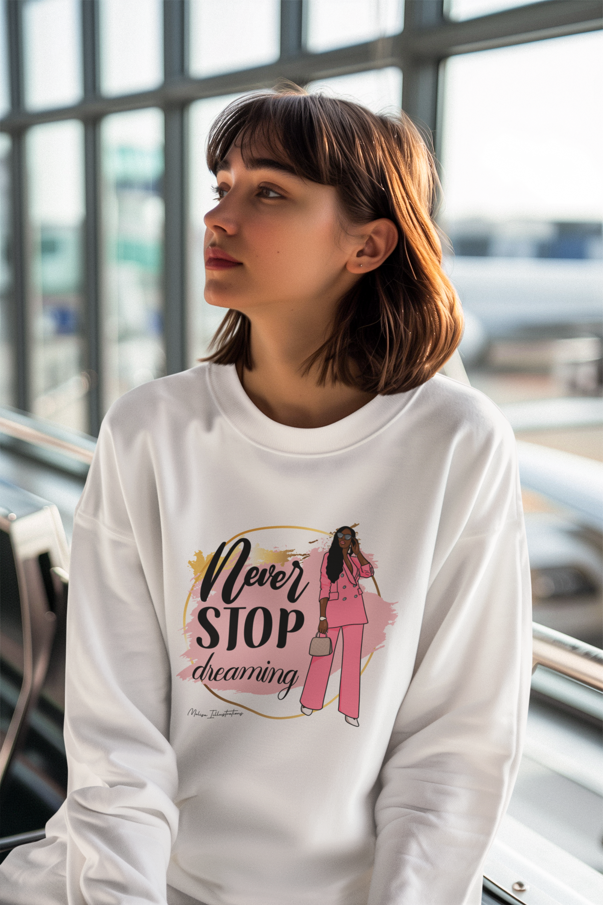 Never Stop Dreaming Sweatshirt | Crewneck | Motivational Apparel | Inspirational Gift | Cozy Fashion Statement | Ideal for