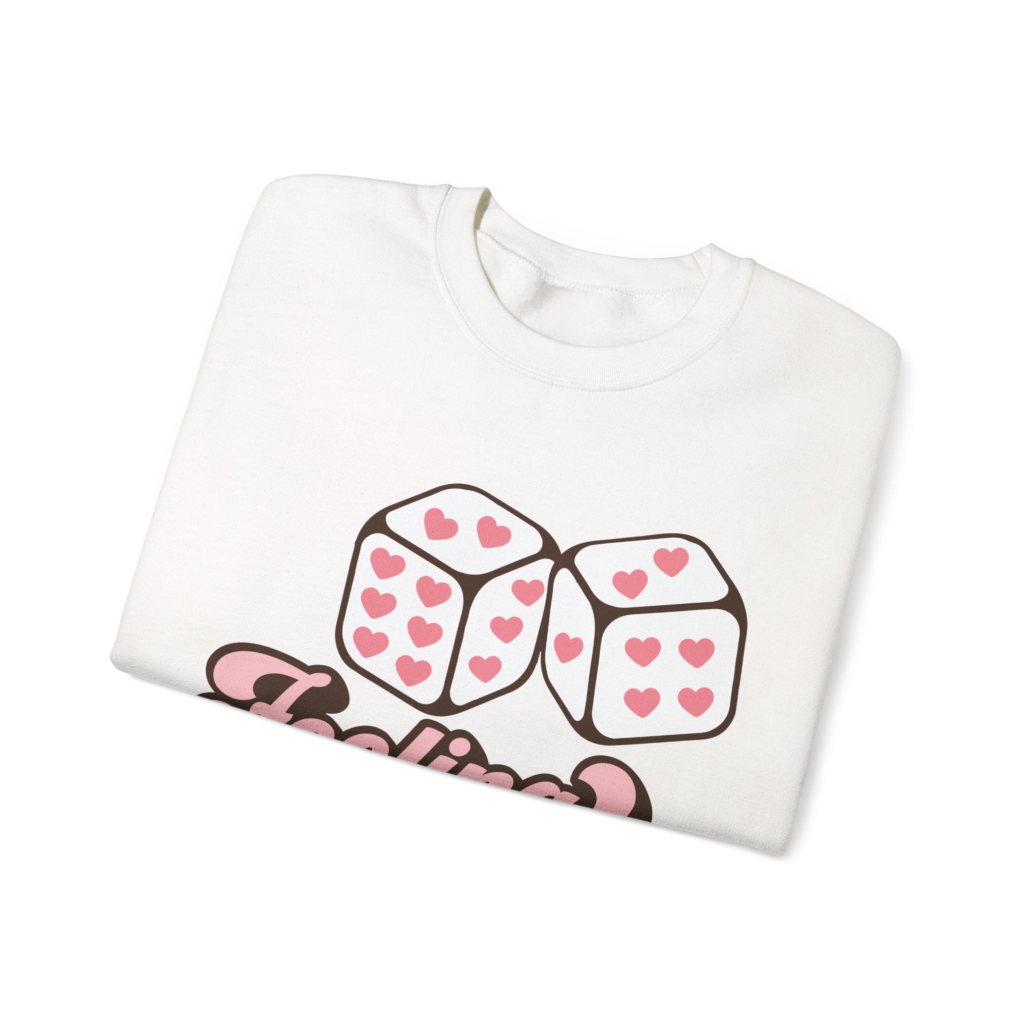 Feeling Lucky Valentines Sweatshirt – Cozy Valentine’s Day Crewneck Sweatshirt