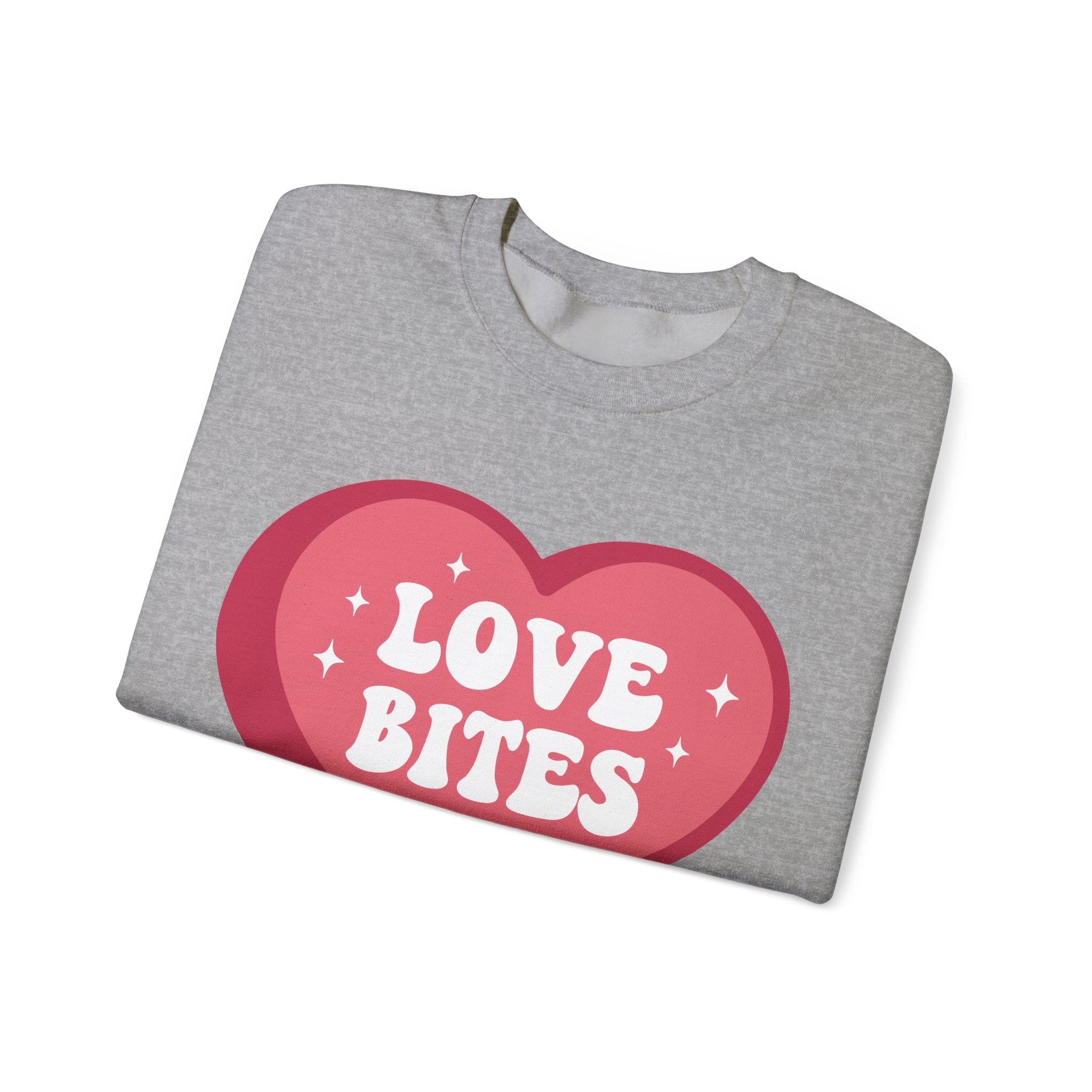 Love Bites Valentines Sweatshirt – Cute Funny Valentine’s Day Crewneck Sweatshirt