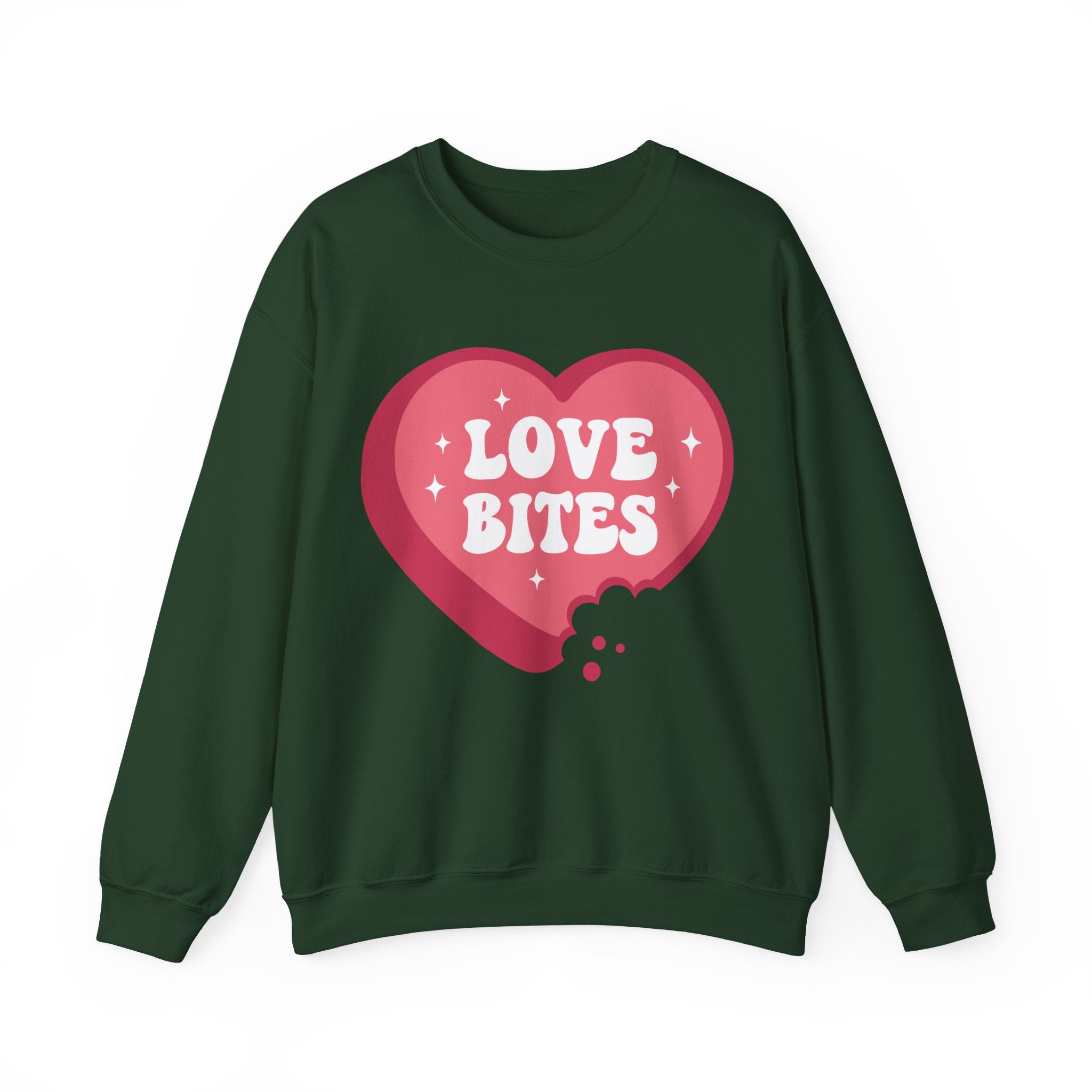 Love Bites Valentines Sweatshirt – Cute Funny Valentine’s Day Crewneck Sweatshirt